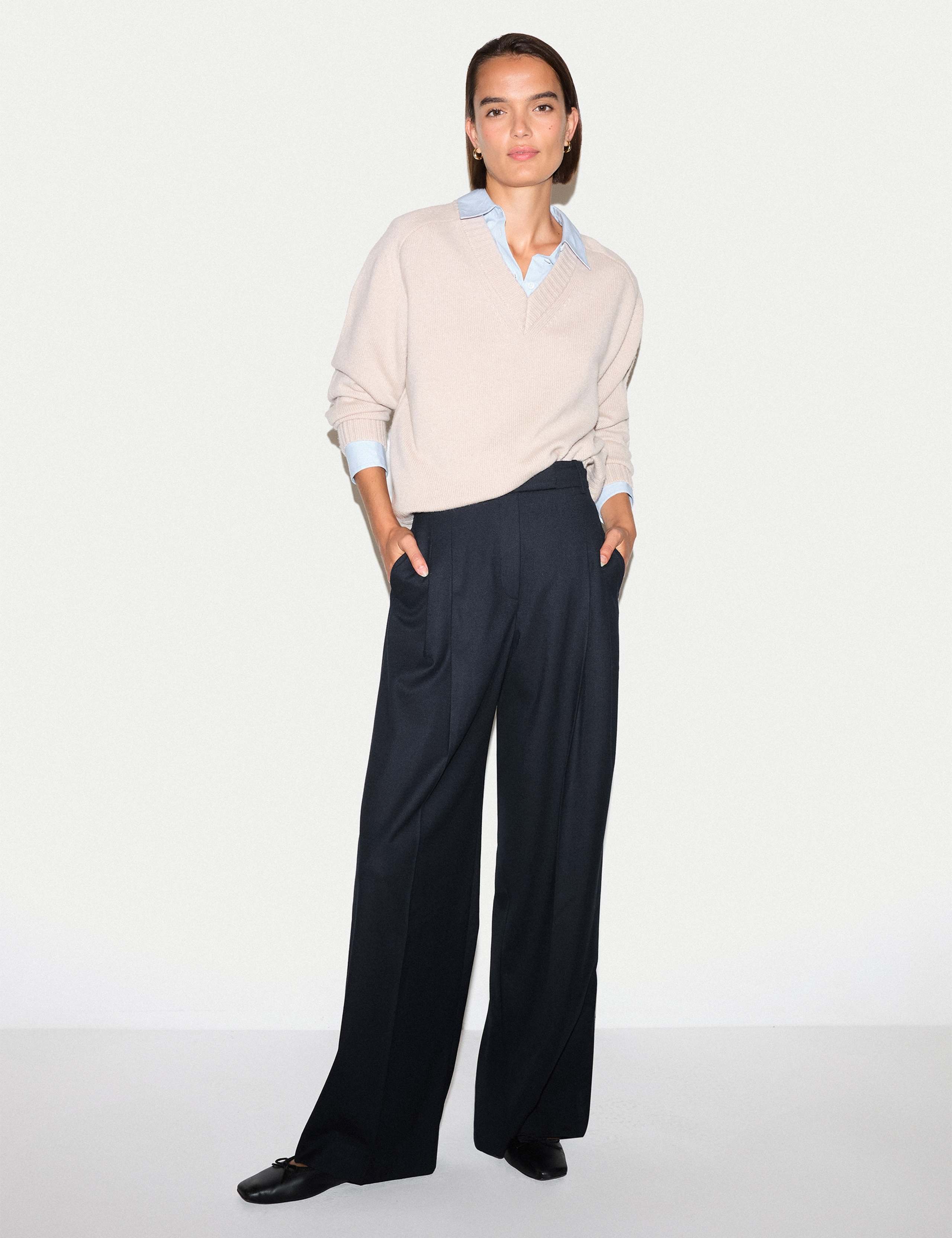 Pleat Front Wide Leg Trousers 6 of 6