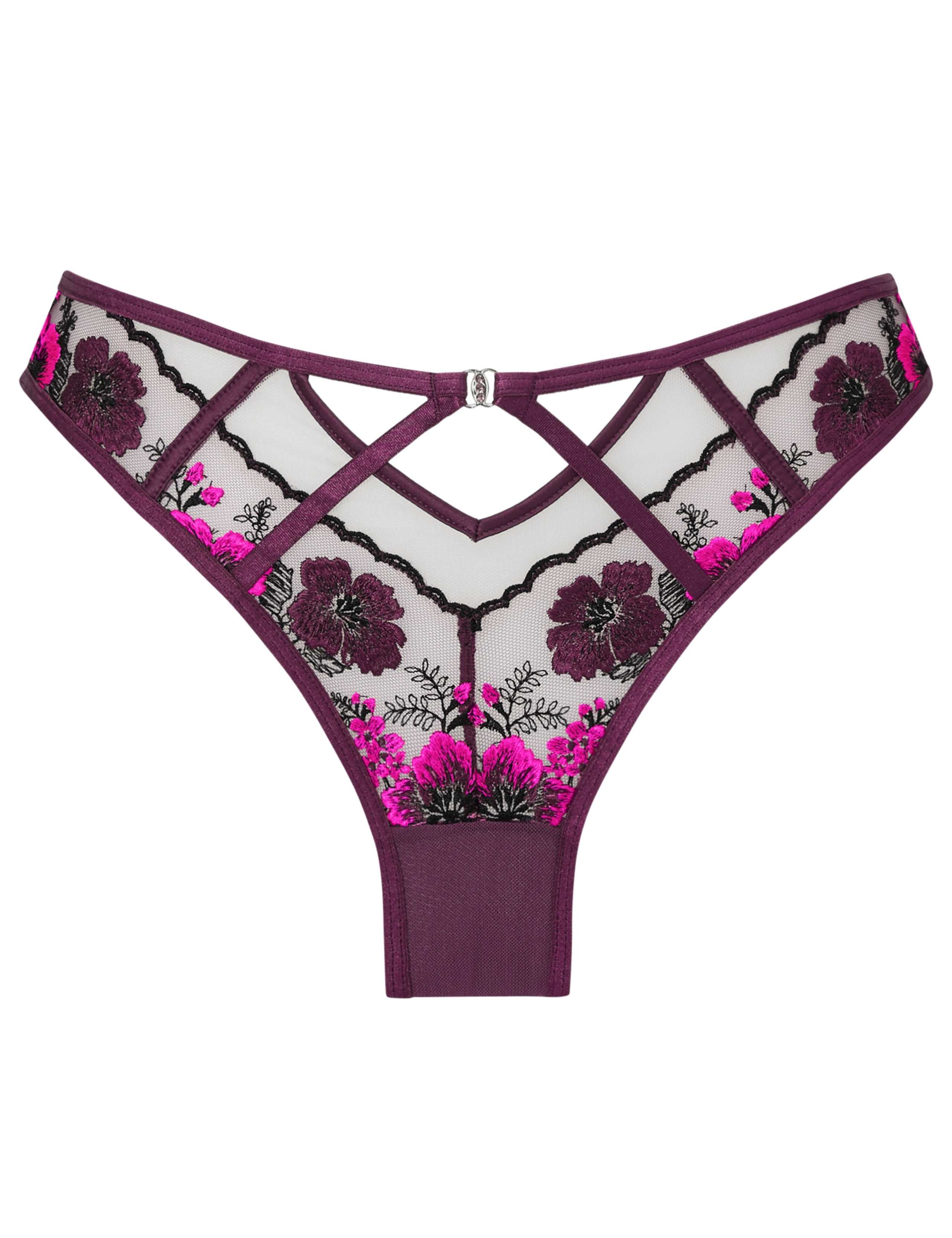 Embroidered High Waisted Brazilian Knickers 2 of 4