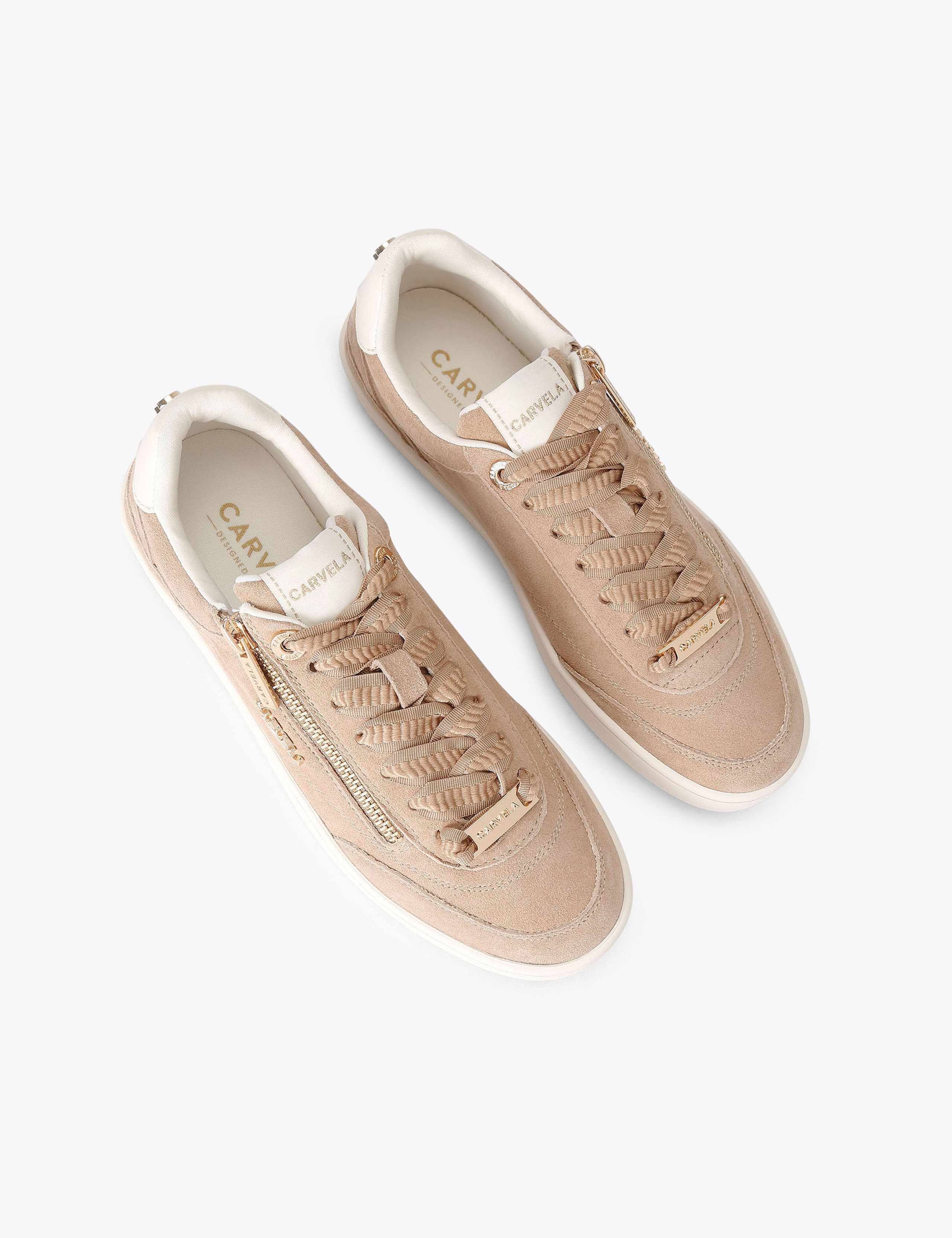 Suede Lace Up Trainer 2 of 4