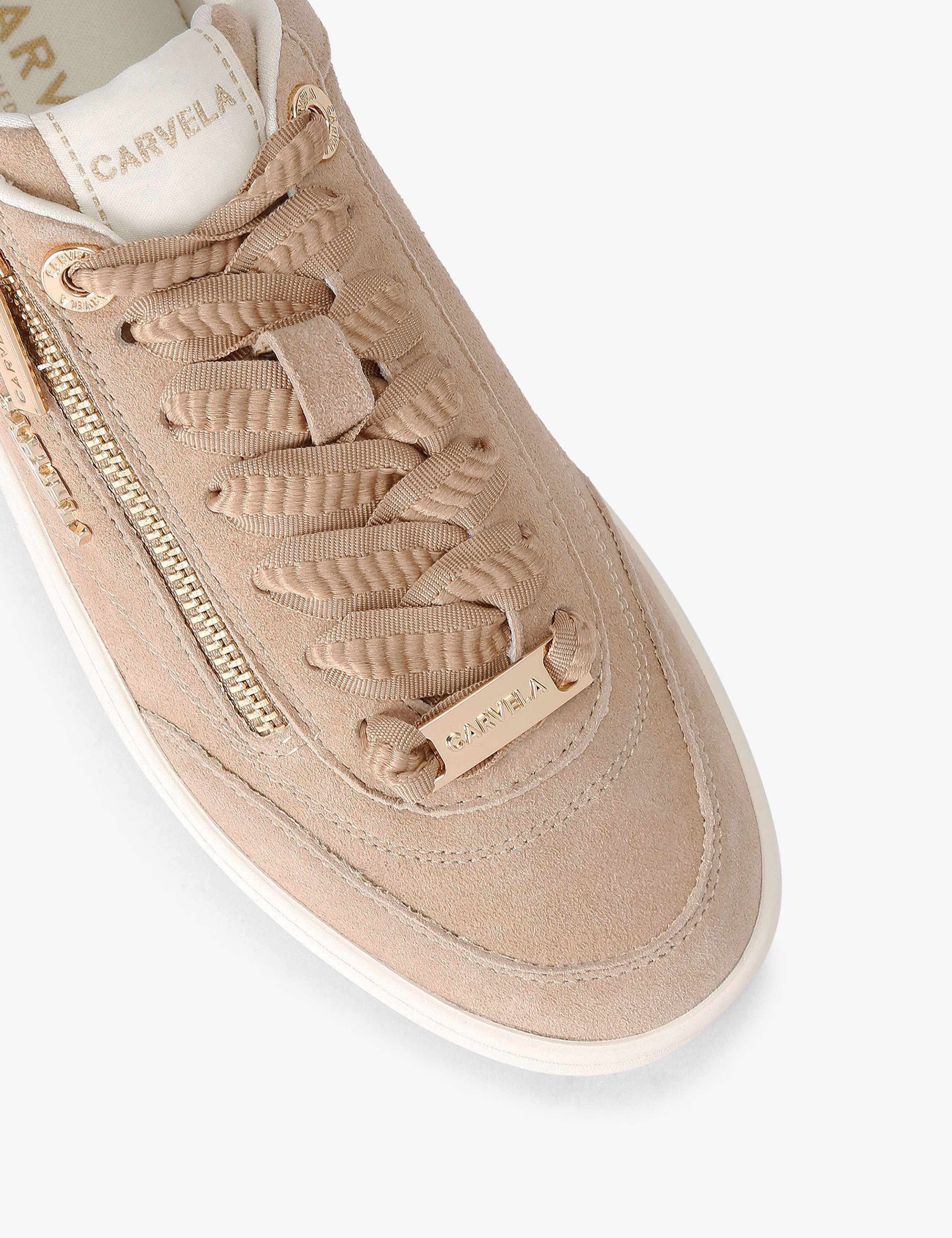 Suede Lace Up Trainer 3 of 4