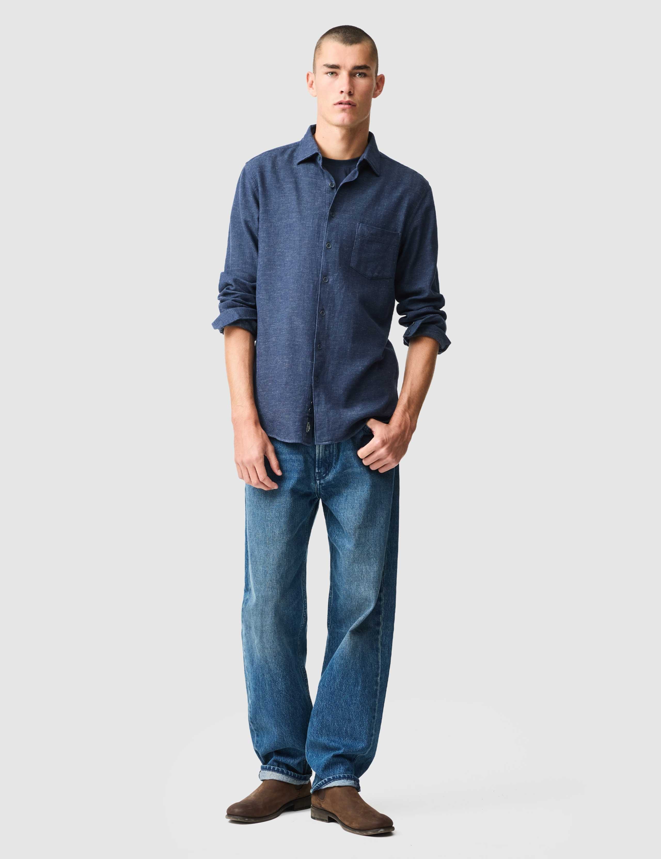 Port William Slim Fit Pure Cotton Textured Shirt 2 of 6