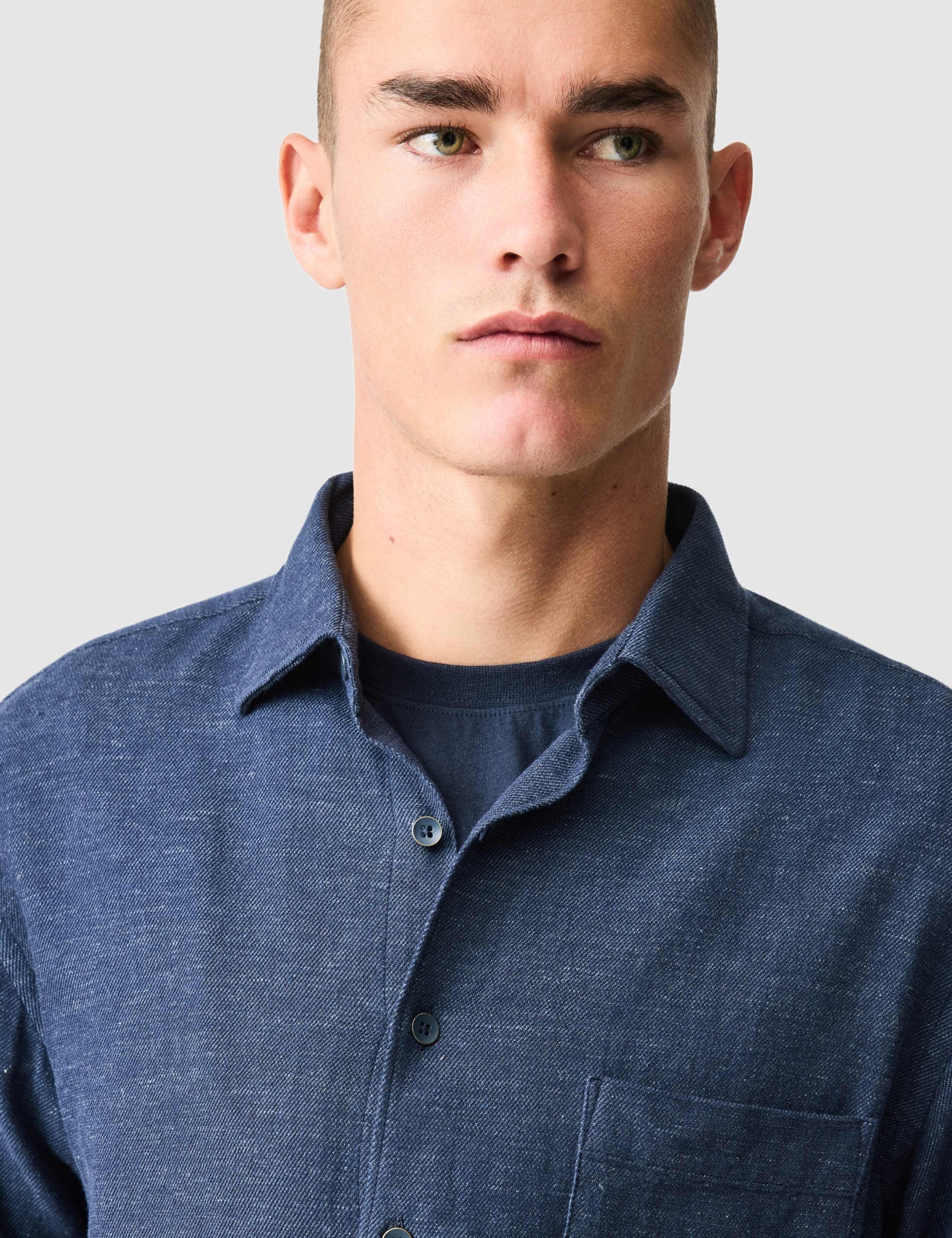 Port William Slim Fit Pure Cotton Textured Shirt 3 of 6