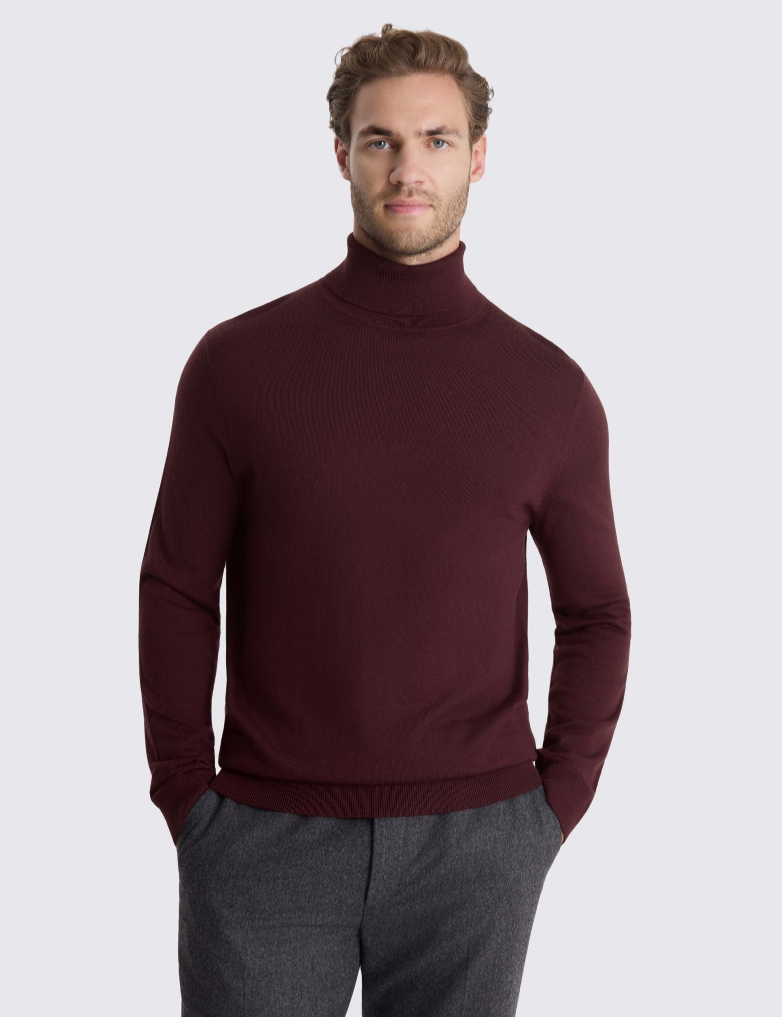 Merino Blend Roll Neck Jumper 1 of 4