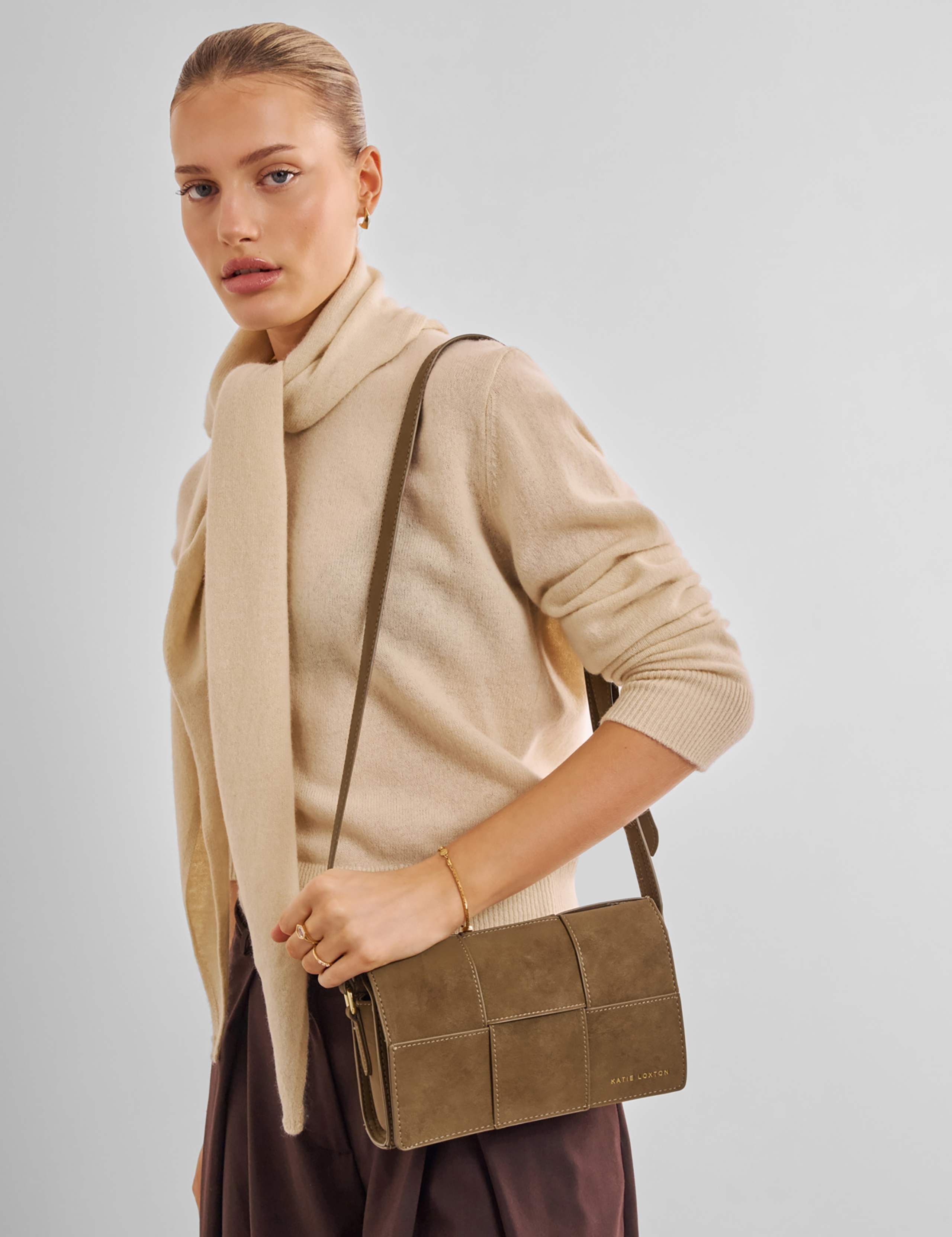 Suedette Woven Cross Body Bag 2 of 5