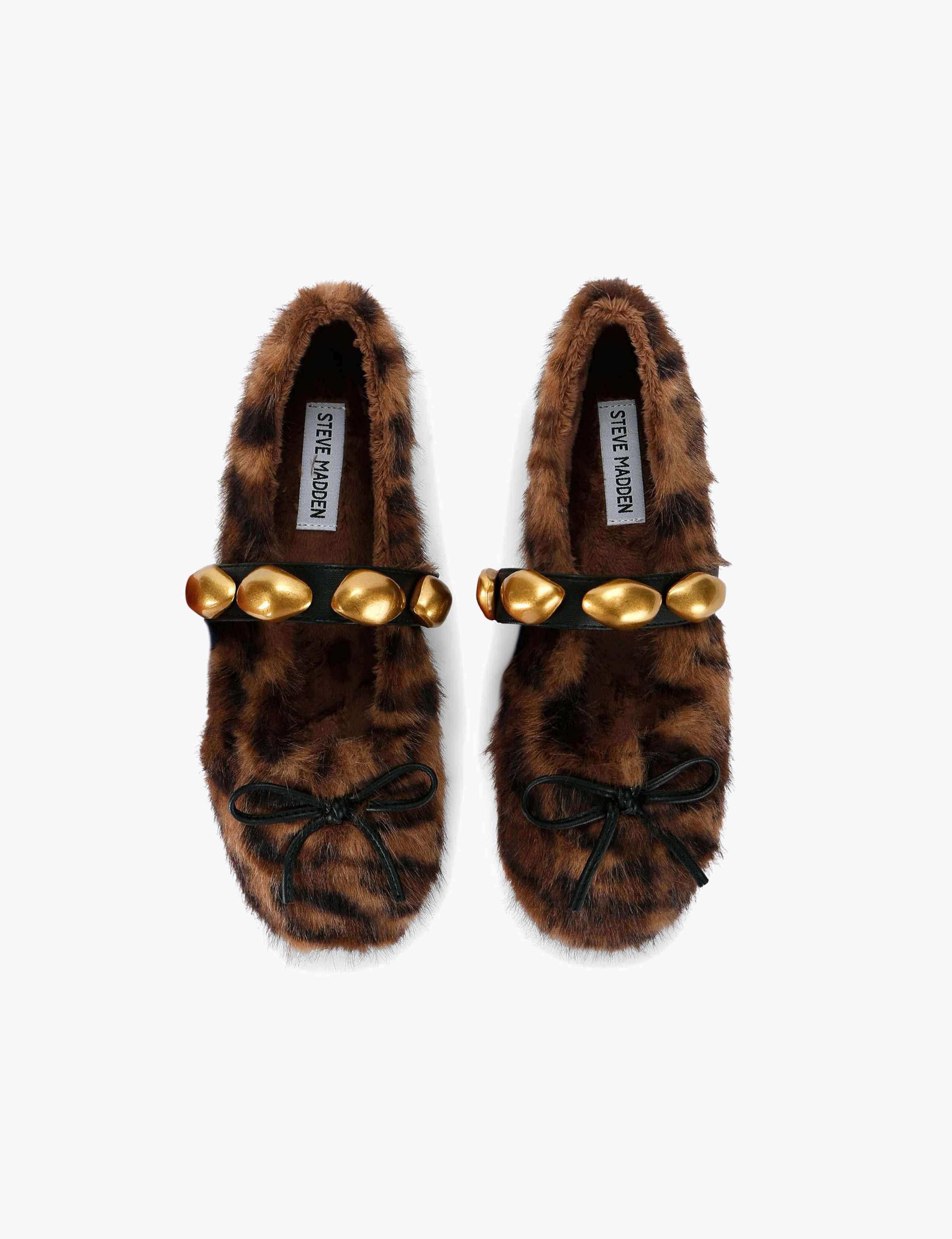 Toasted Leopard Print Faux Fur Buckle Pump Slippers 3 of 4