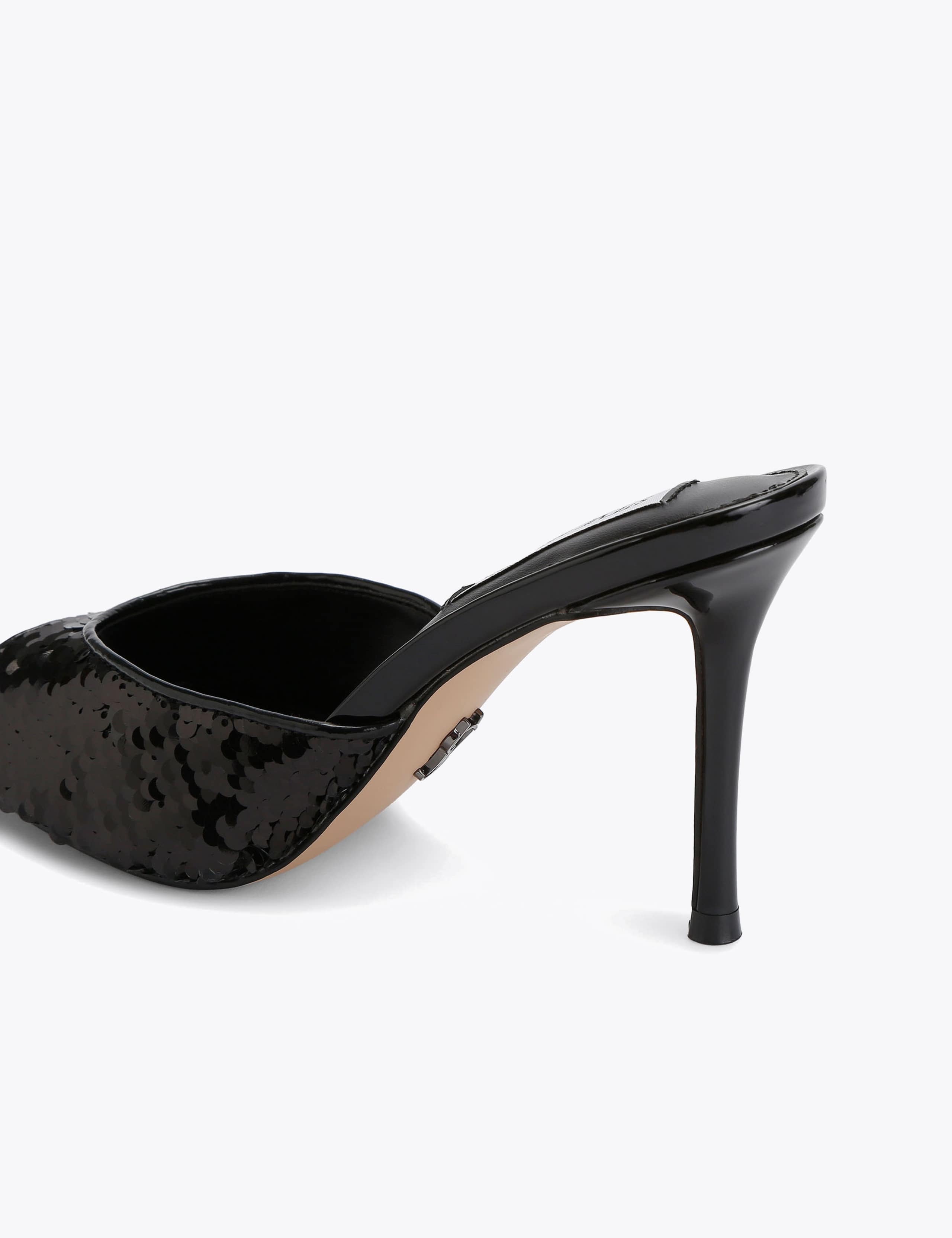 Rollout Sequin Open Toe Stiletto Mules 4 of 4