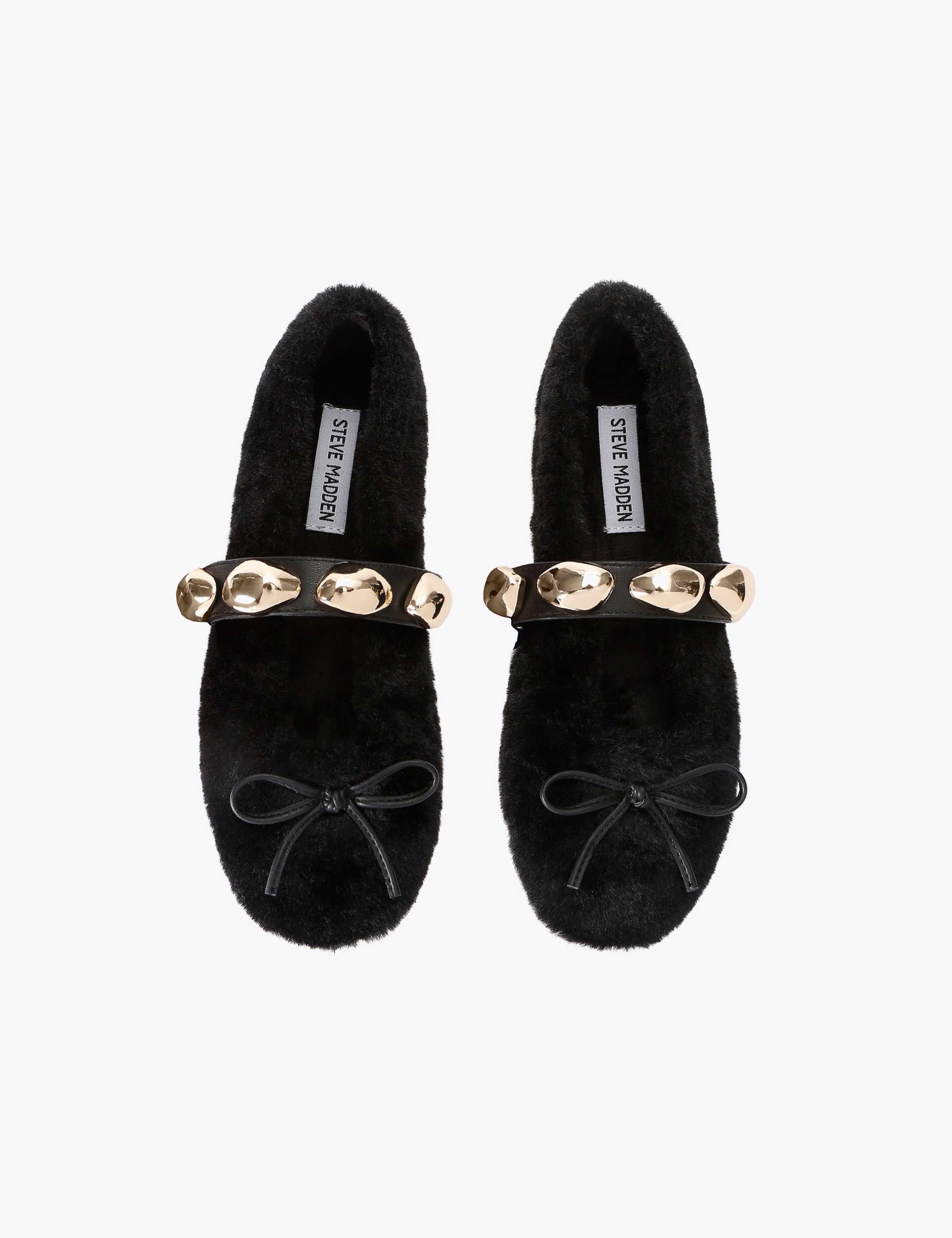 Toasted Faux Fur Bow Buckle Pump Slippers 2 of 4