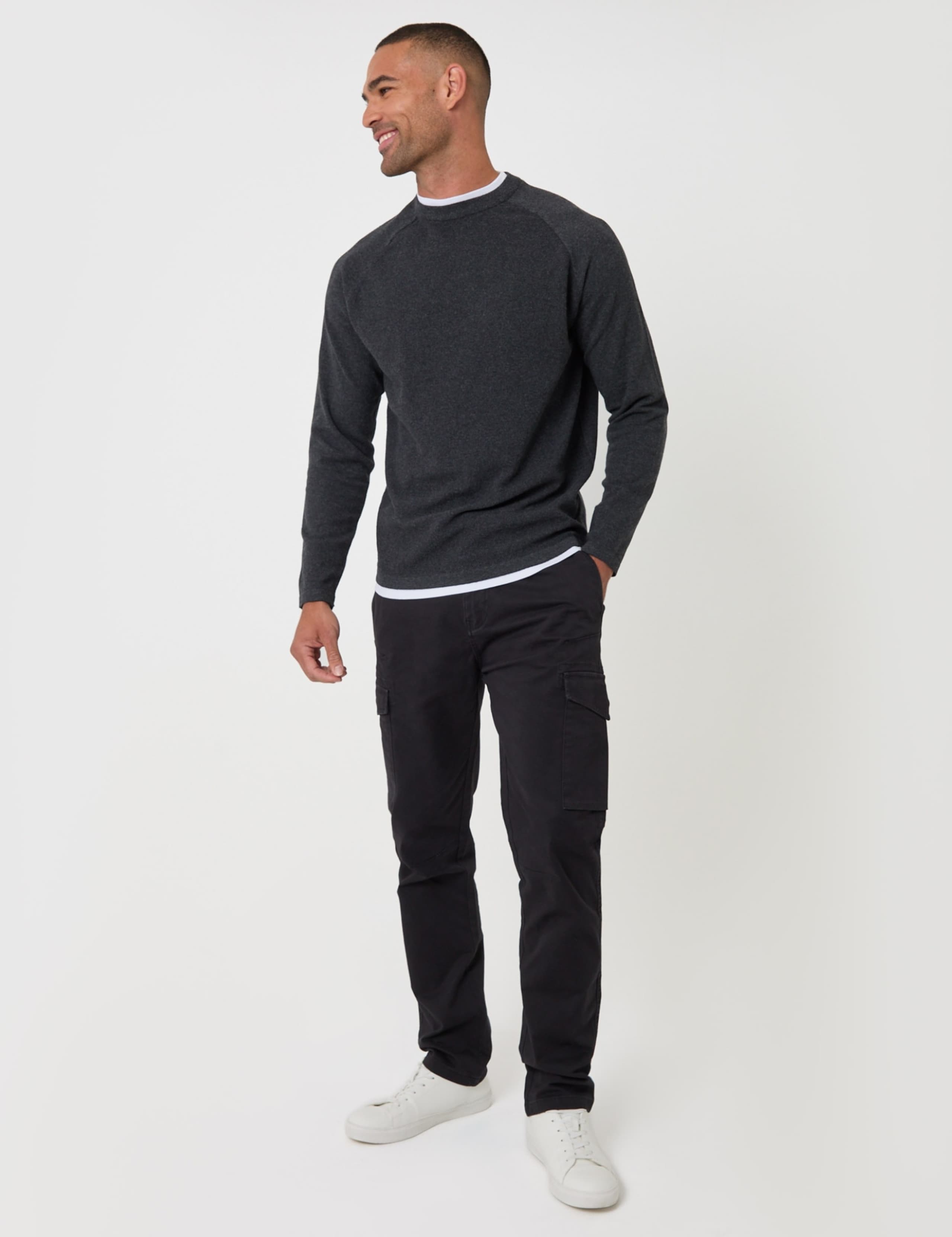 Slim Fit Cotton Rich Cargo Trousers 3 of 6