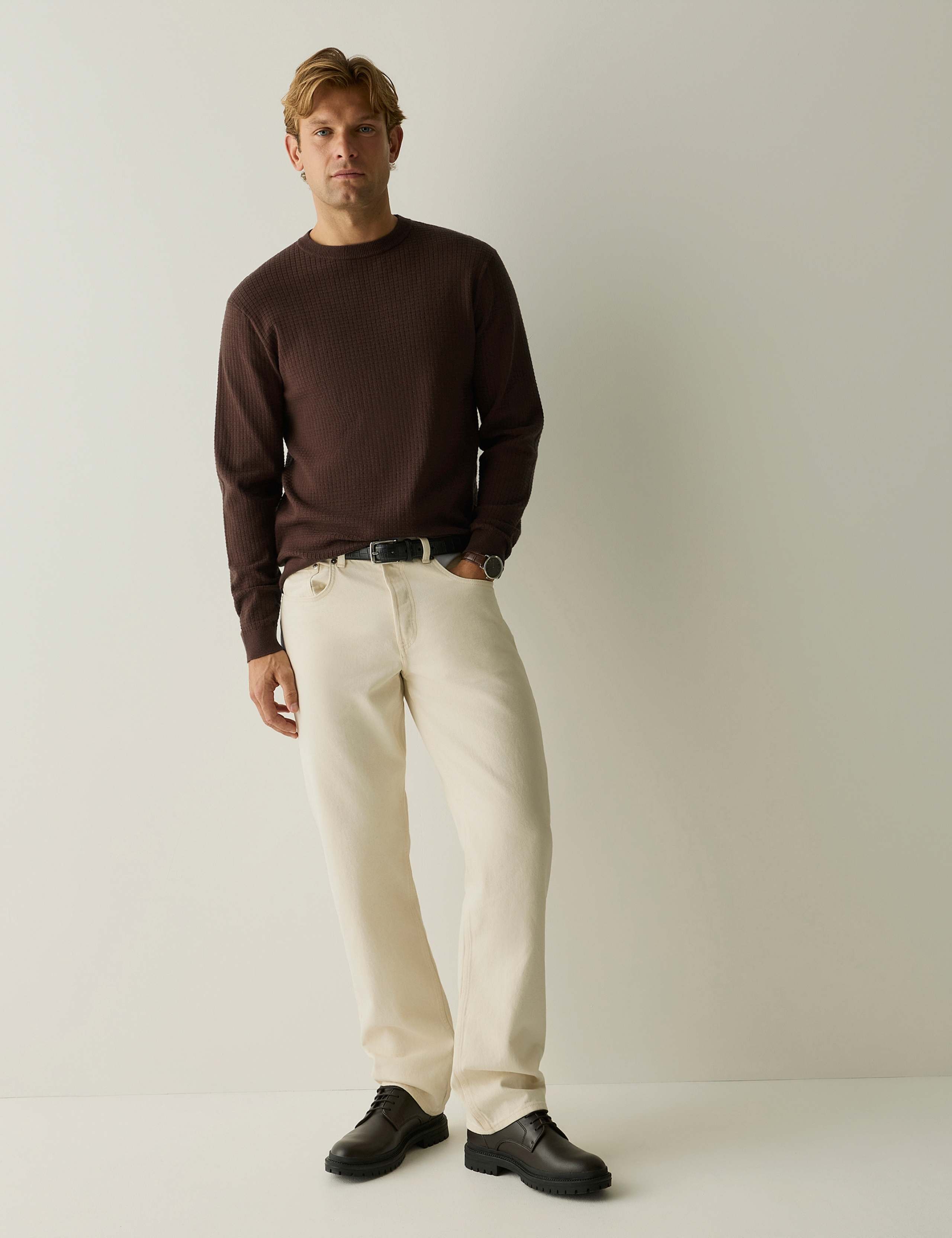 Cable Knit Crew Neck Jumper 3 of 7