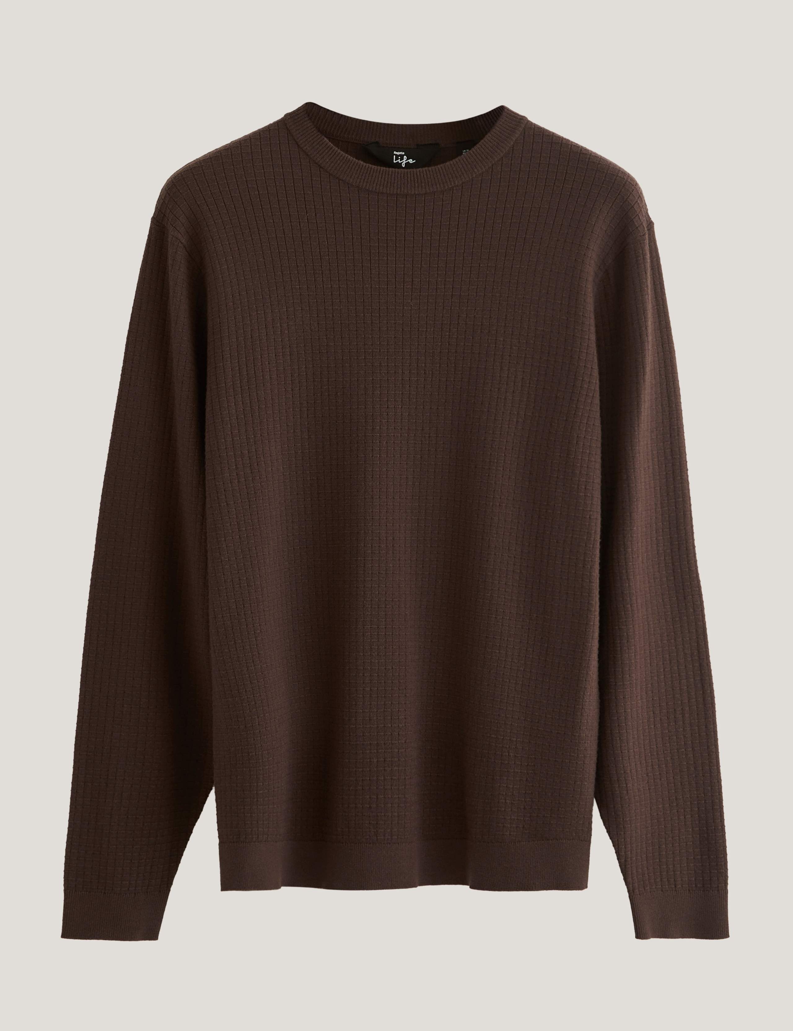 Waffle Knit Crew Neck Jumper 2 of 8