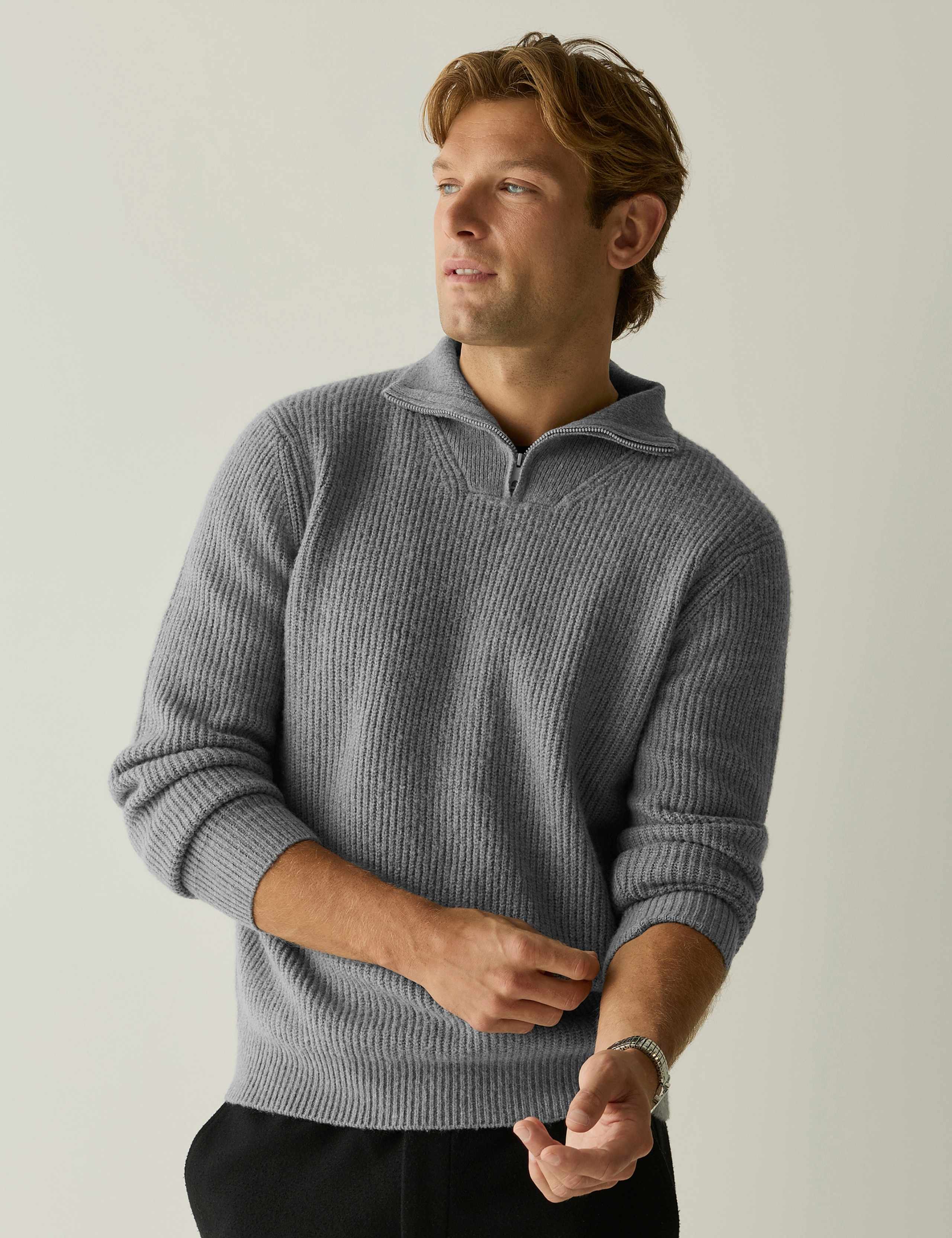 Textured Half Zip Jumper 1 of 7