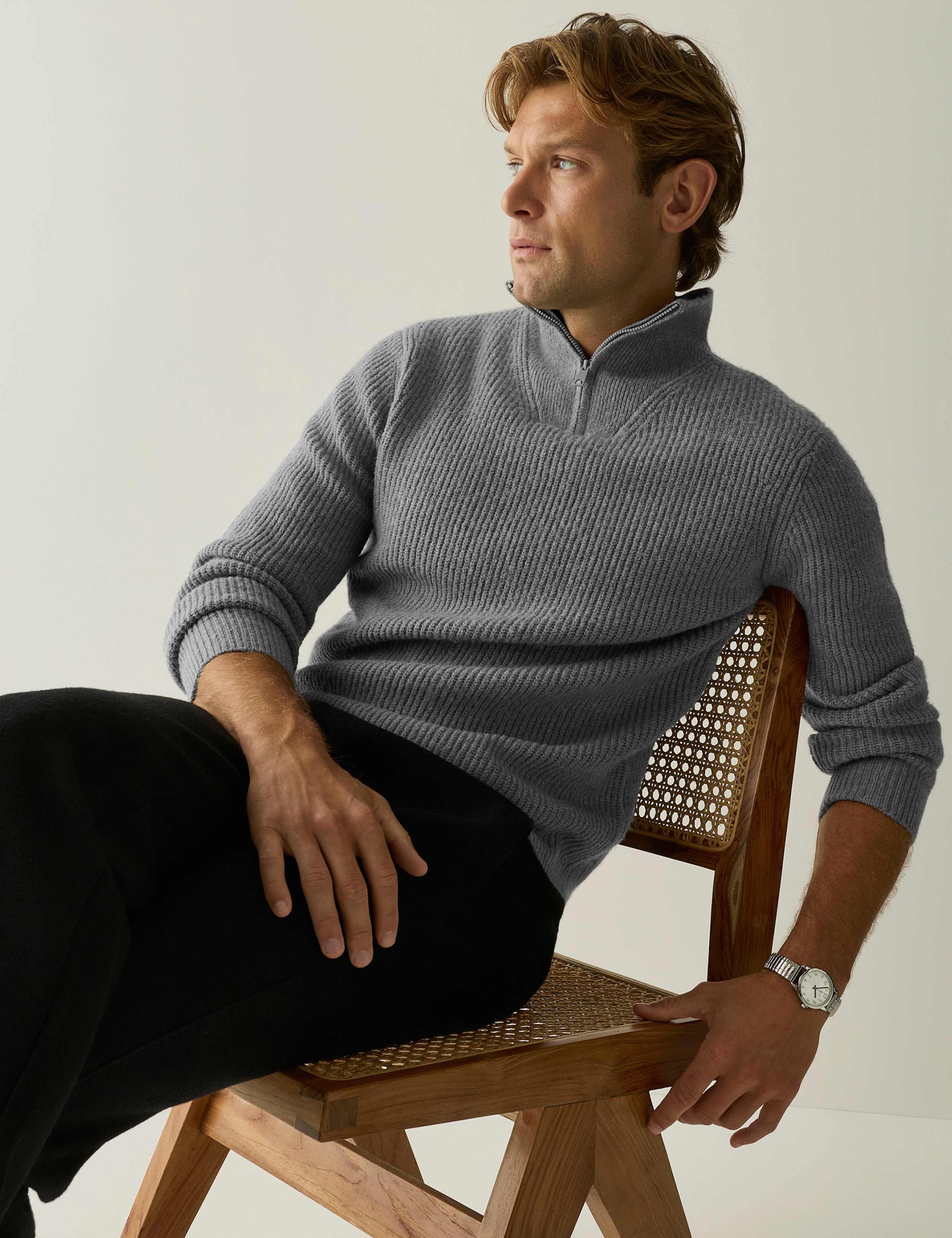 Textured Half Zip Jumper 5 of 7