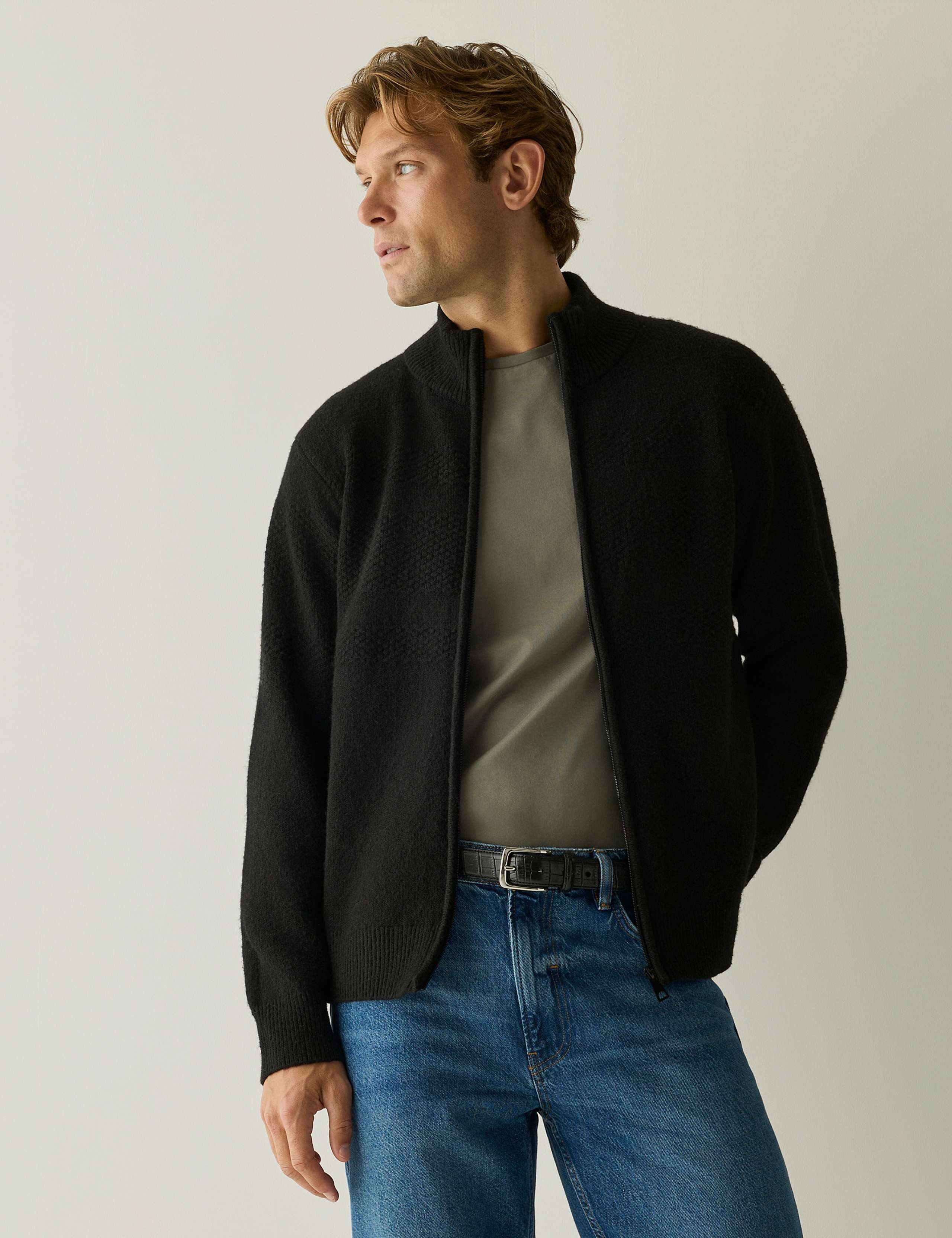Maseru Funnel Neck Zip Up Jumper 1 of 8