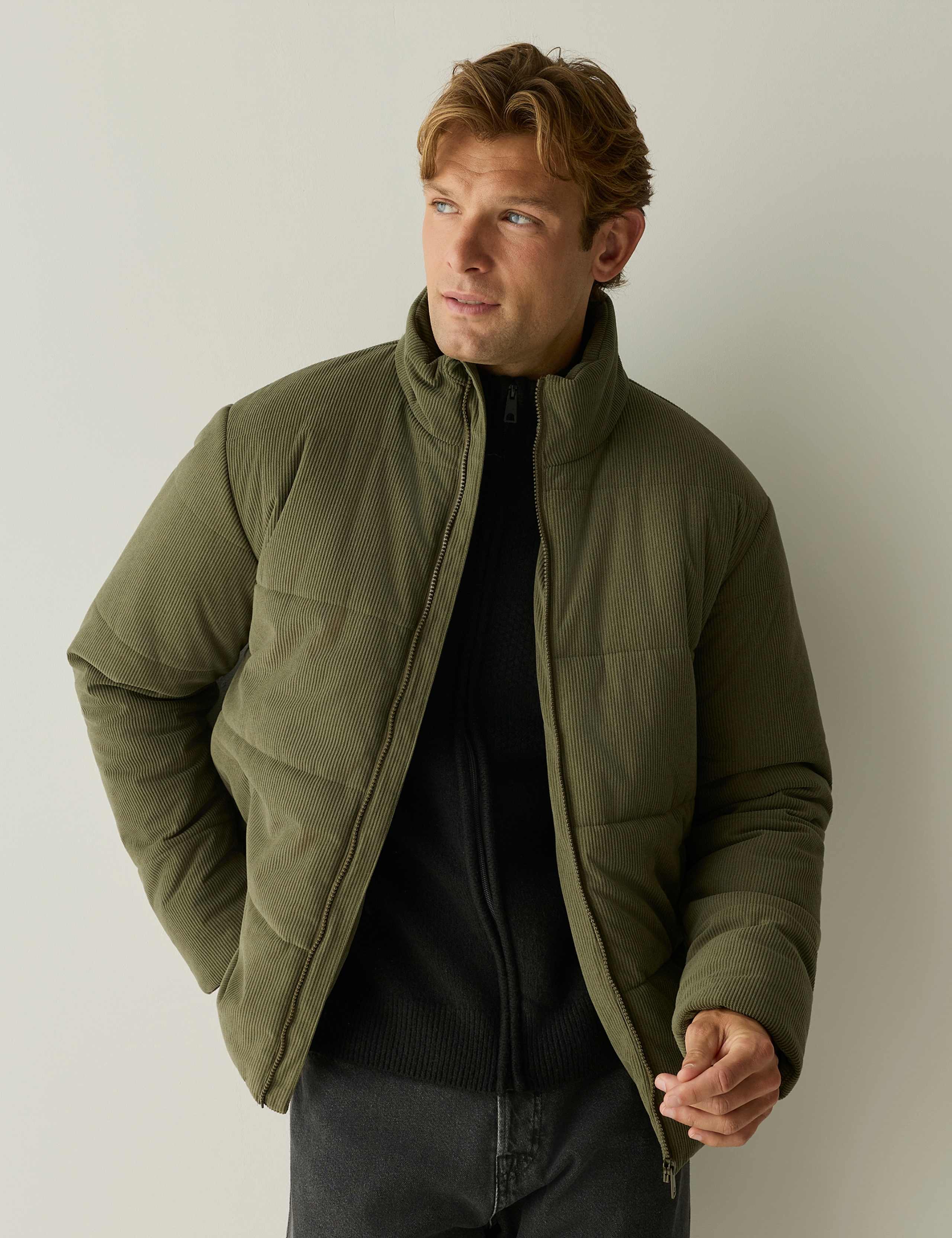 Corduroy Quilted Puffer Jacket 1 of 6