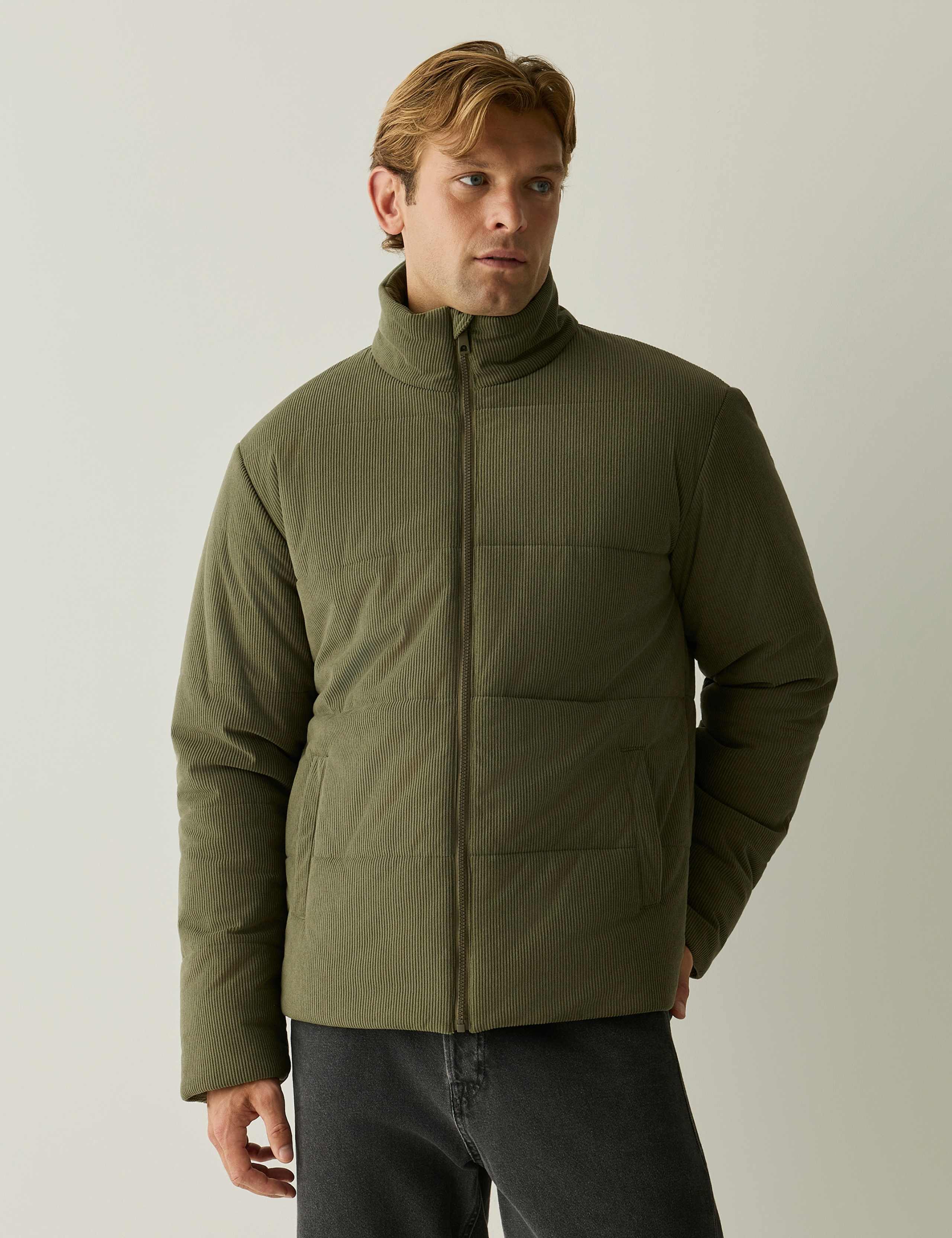 Corduroy Quilted Puffer Jacket 4 of 6