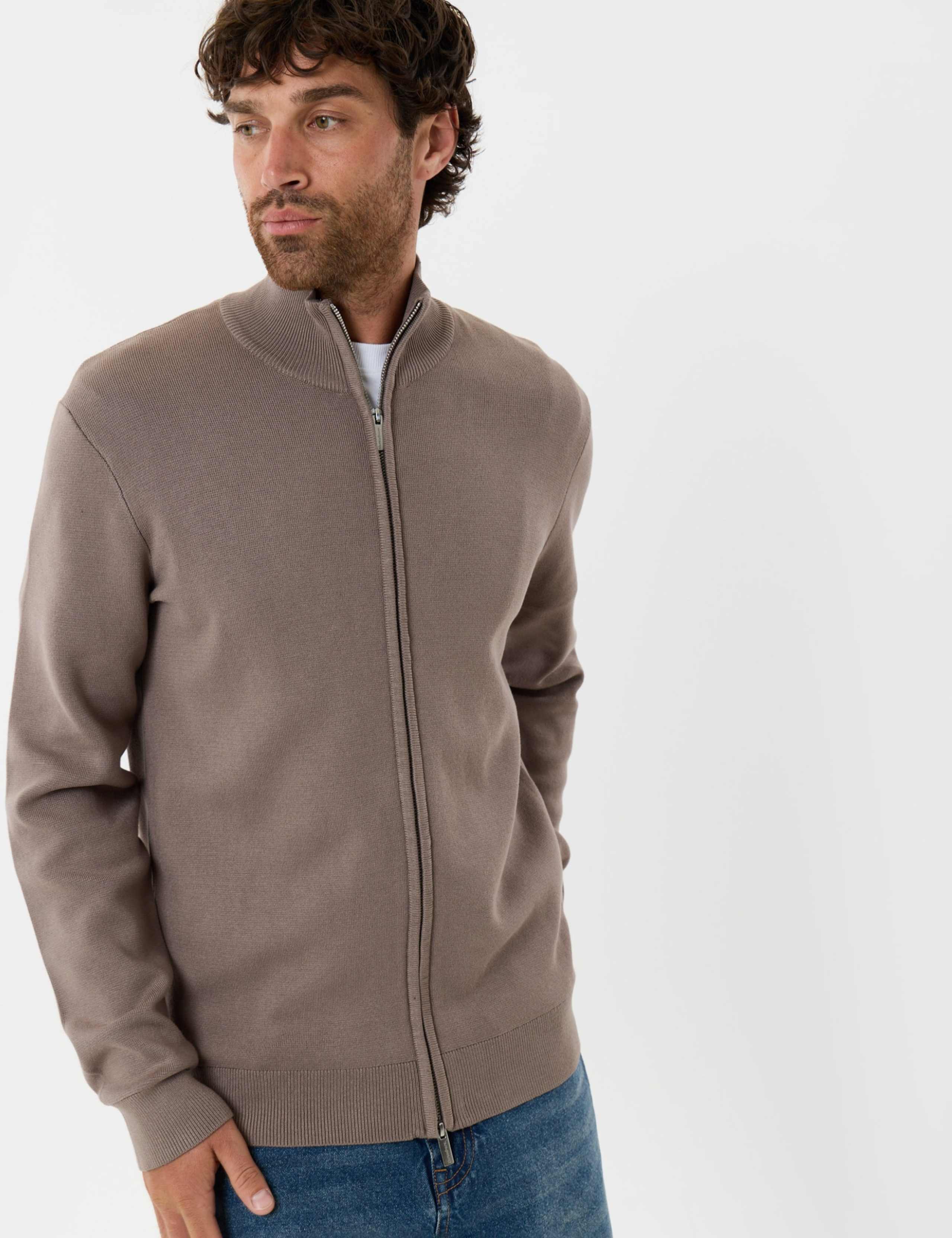 Funnel Neck Zip Up Cardigan 4 of 6