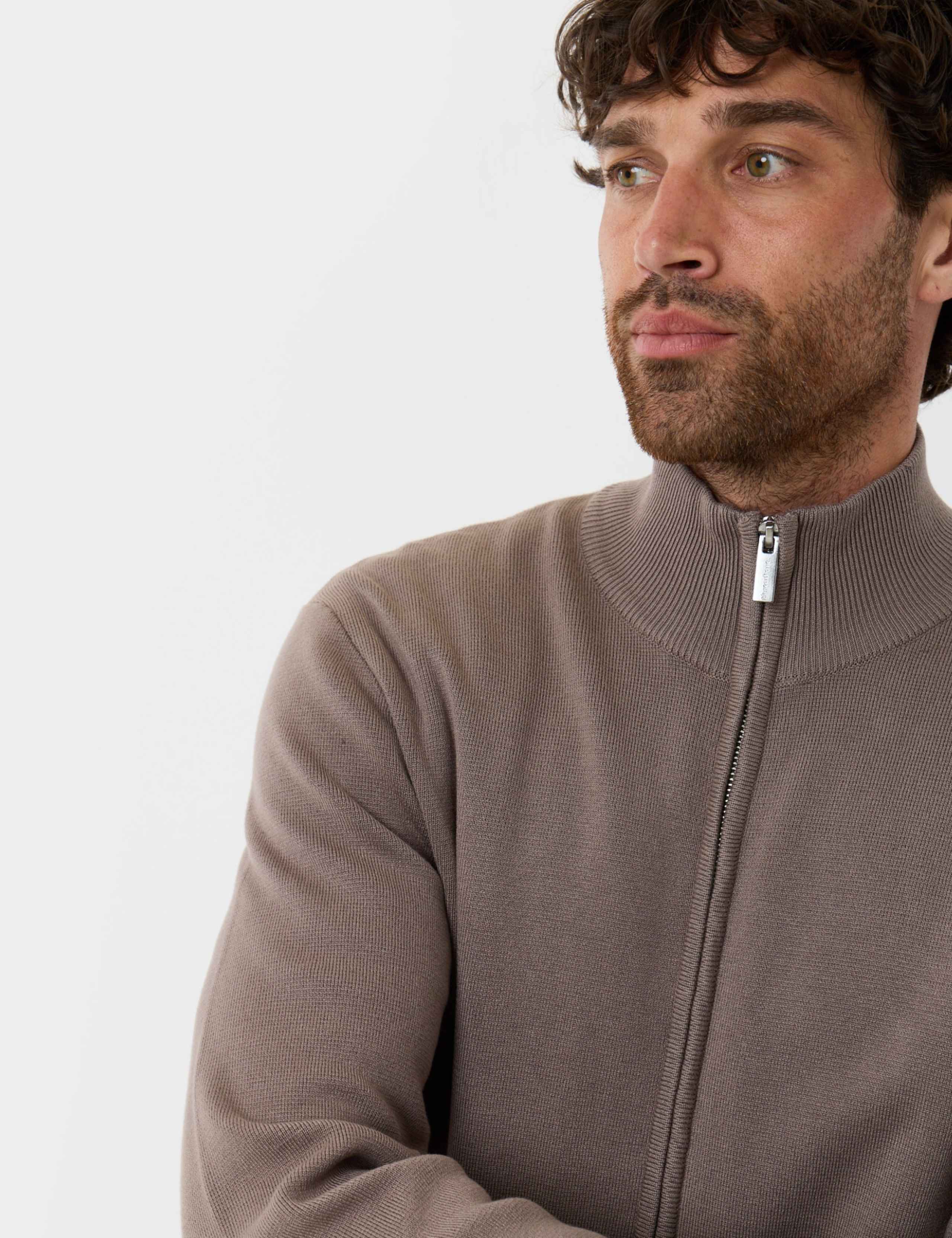 Funnel Neck Zip Up Cardigan 5 of 6
