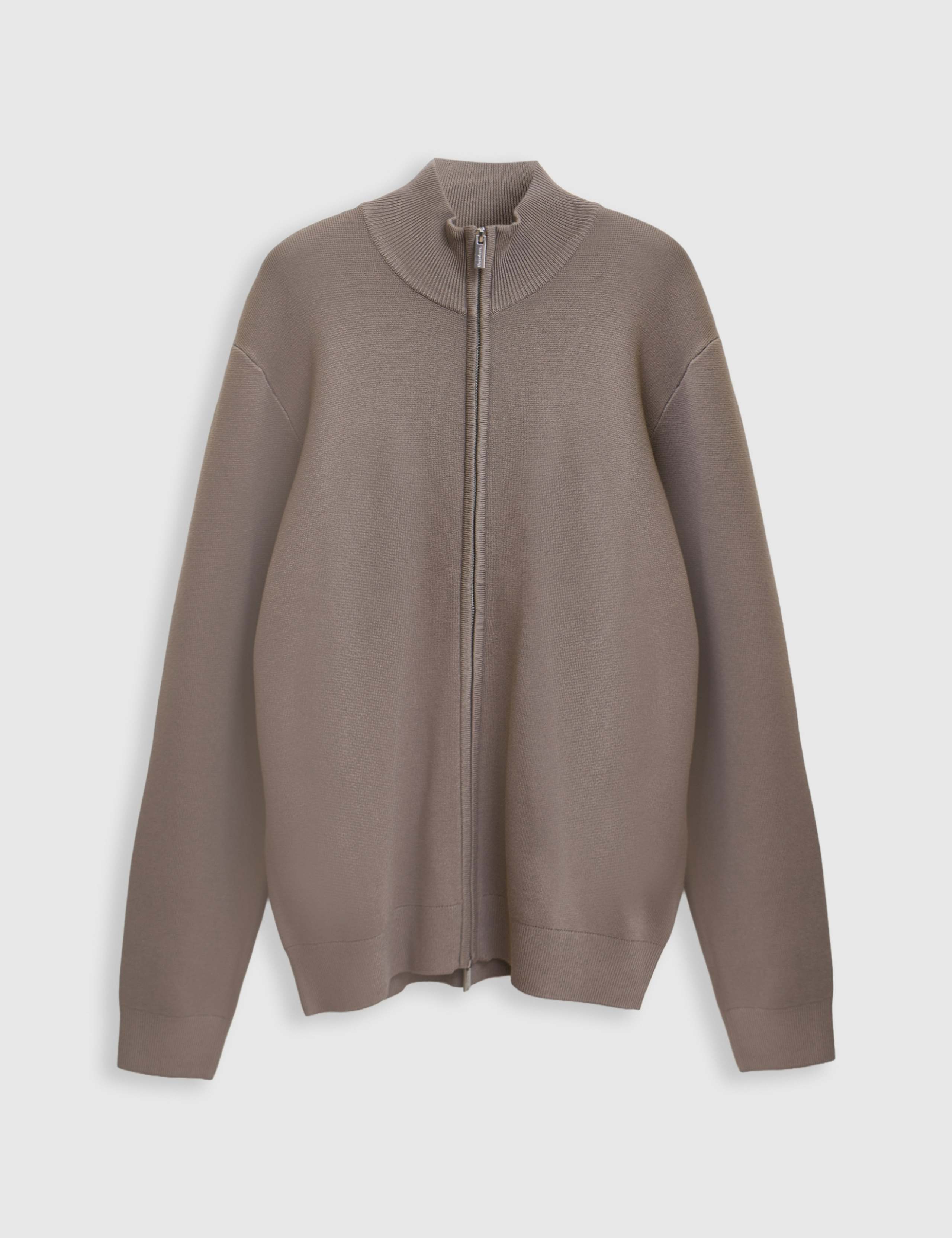 Funnel Neck Zip Up Cardigan 2 of 6