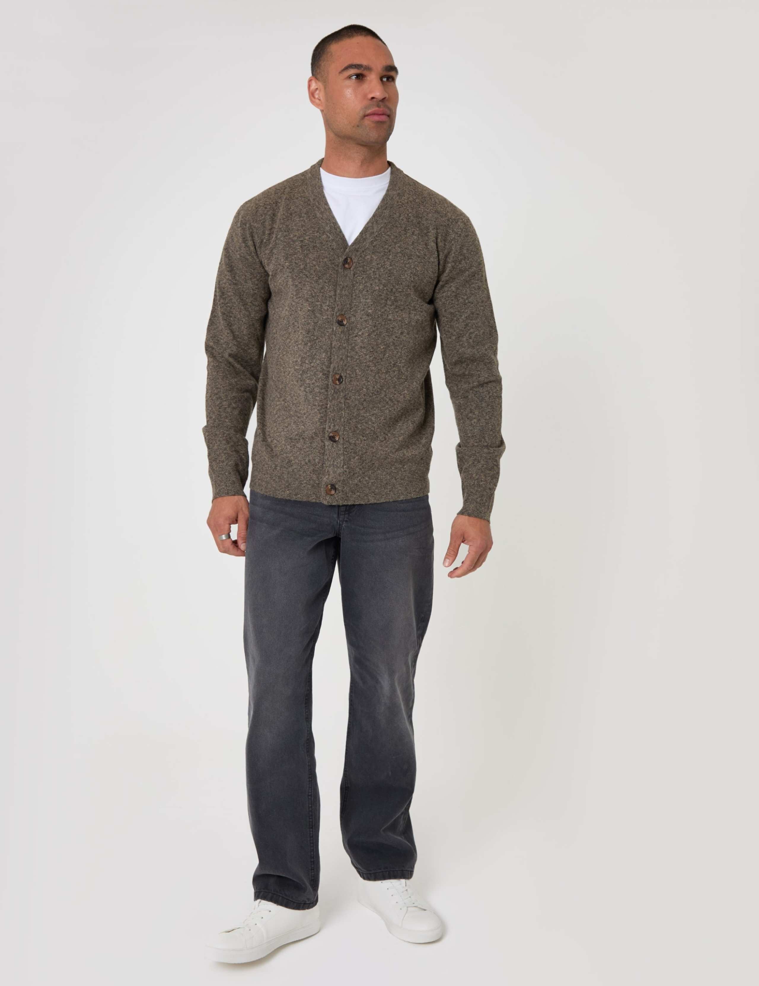 Textured V Neck Cardigan 3 of 8