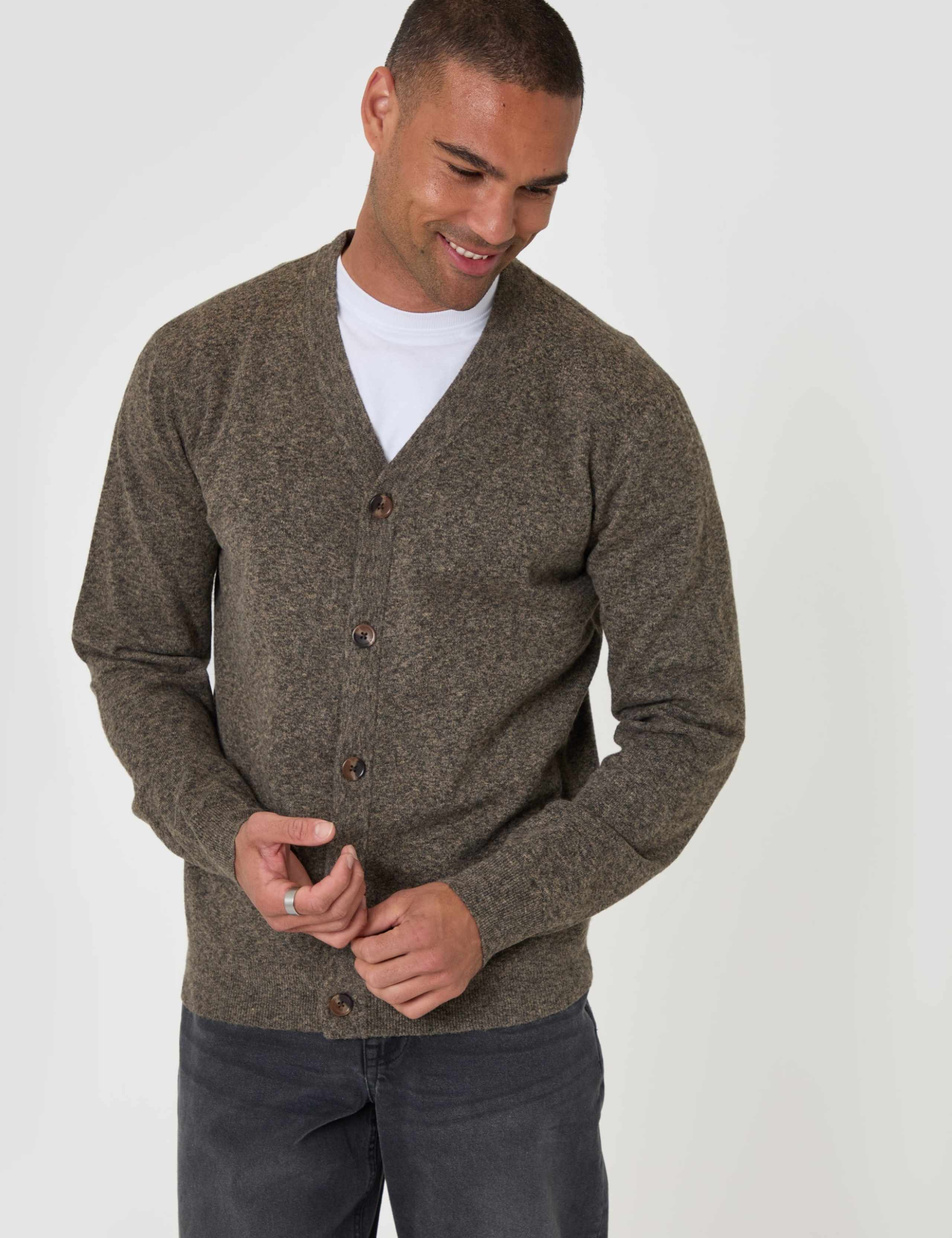 Textured V Neck Cardigan 4 of 8