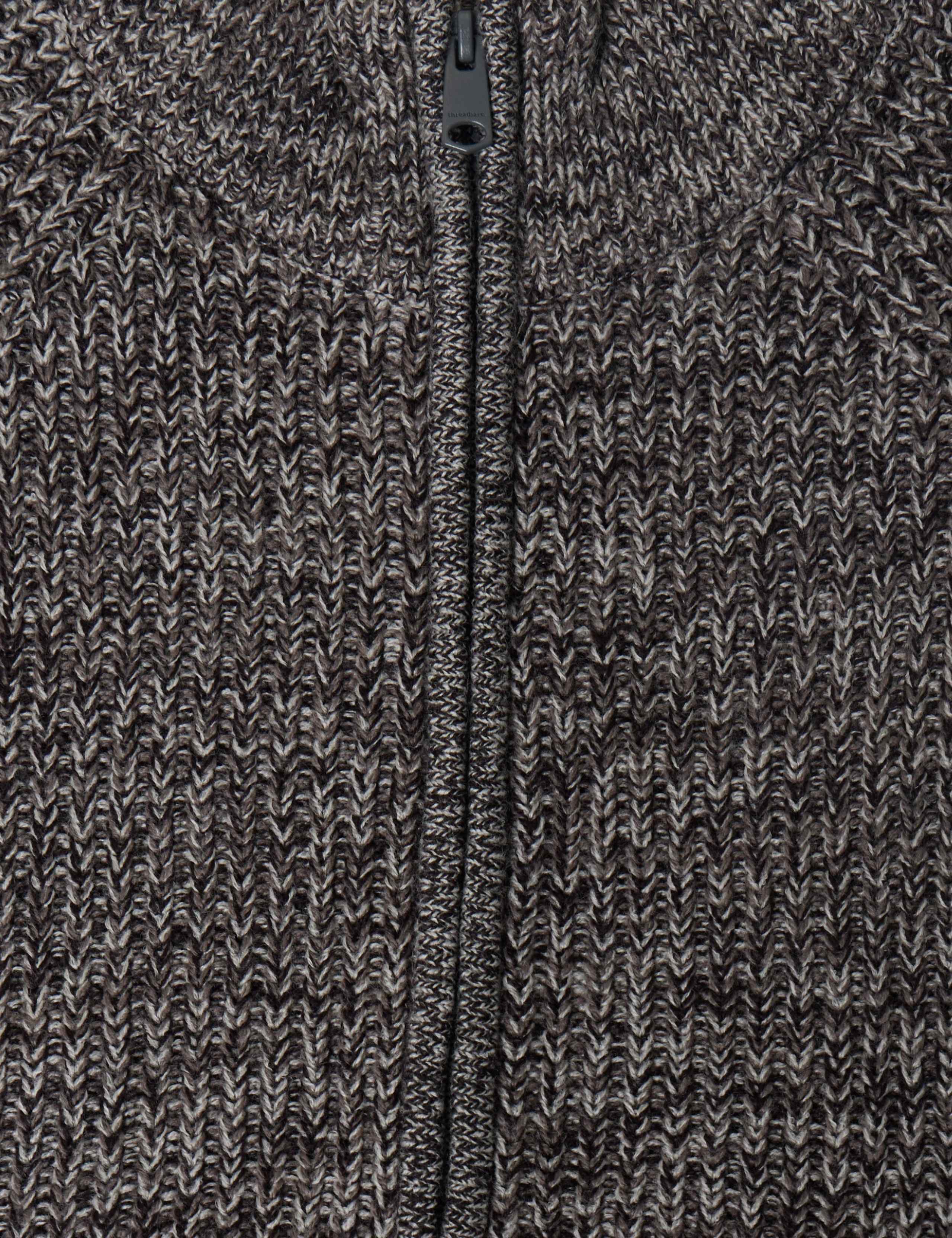 Textured Funnel Neck Zip Up Cardigan 7 of 7