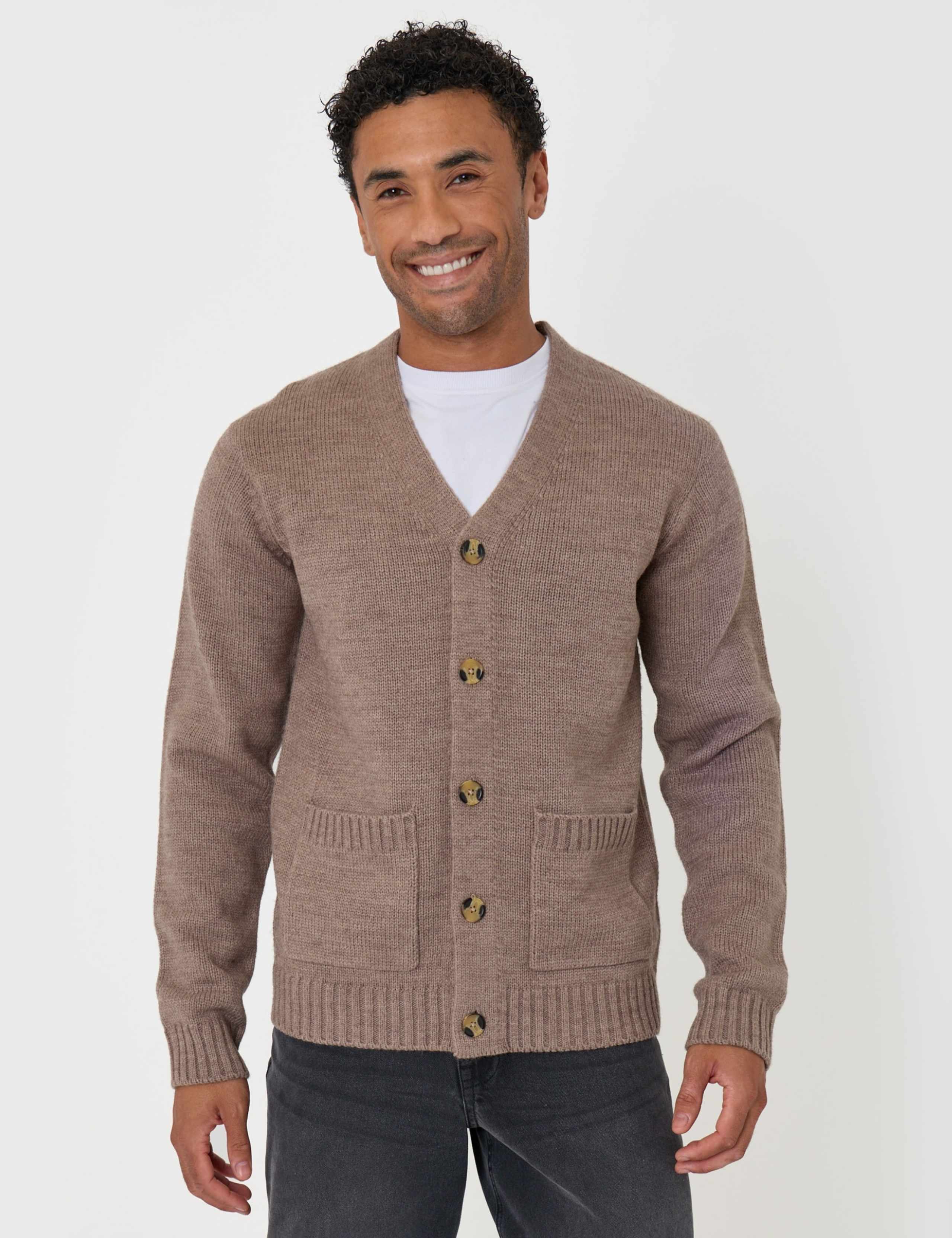 Wool Blend V Neck Cardigan 4 of 7