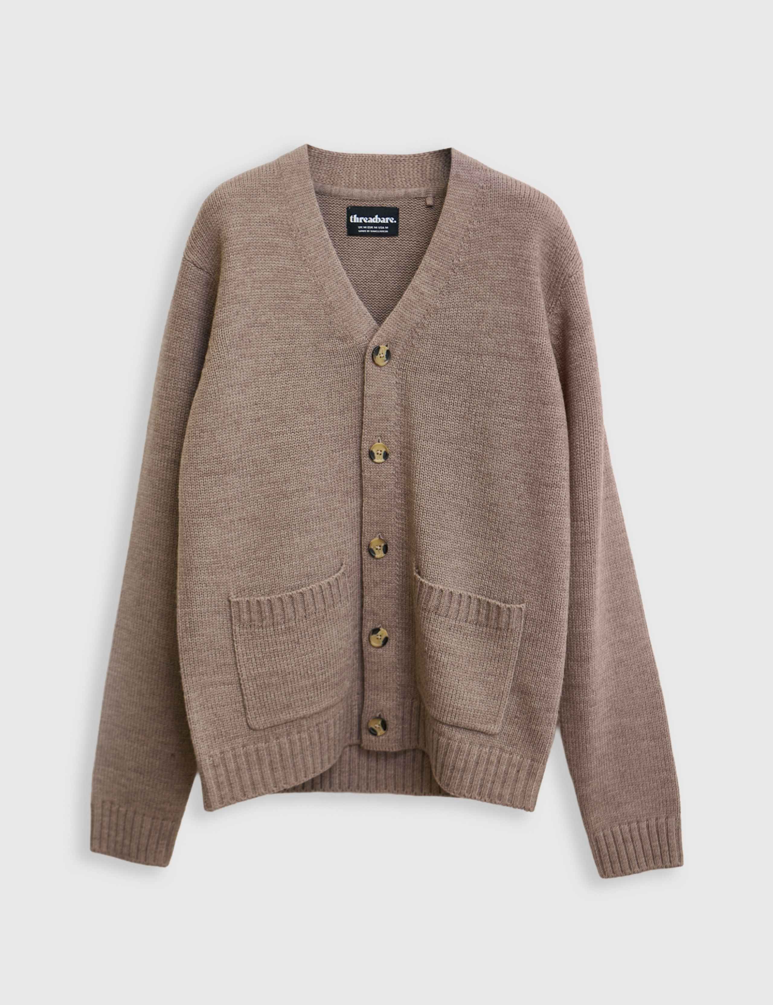 Wool Blend V Neck Cardigan 2 of 7