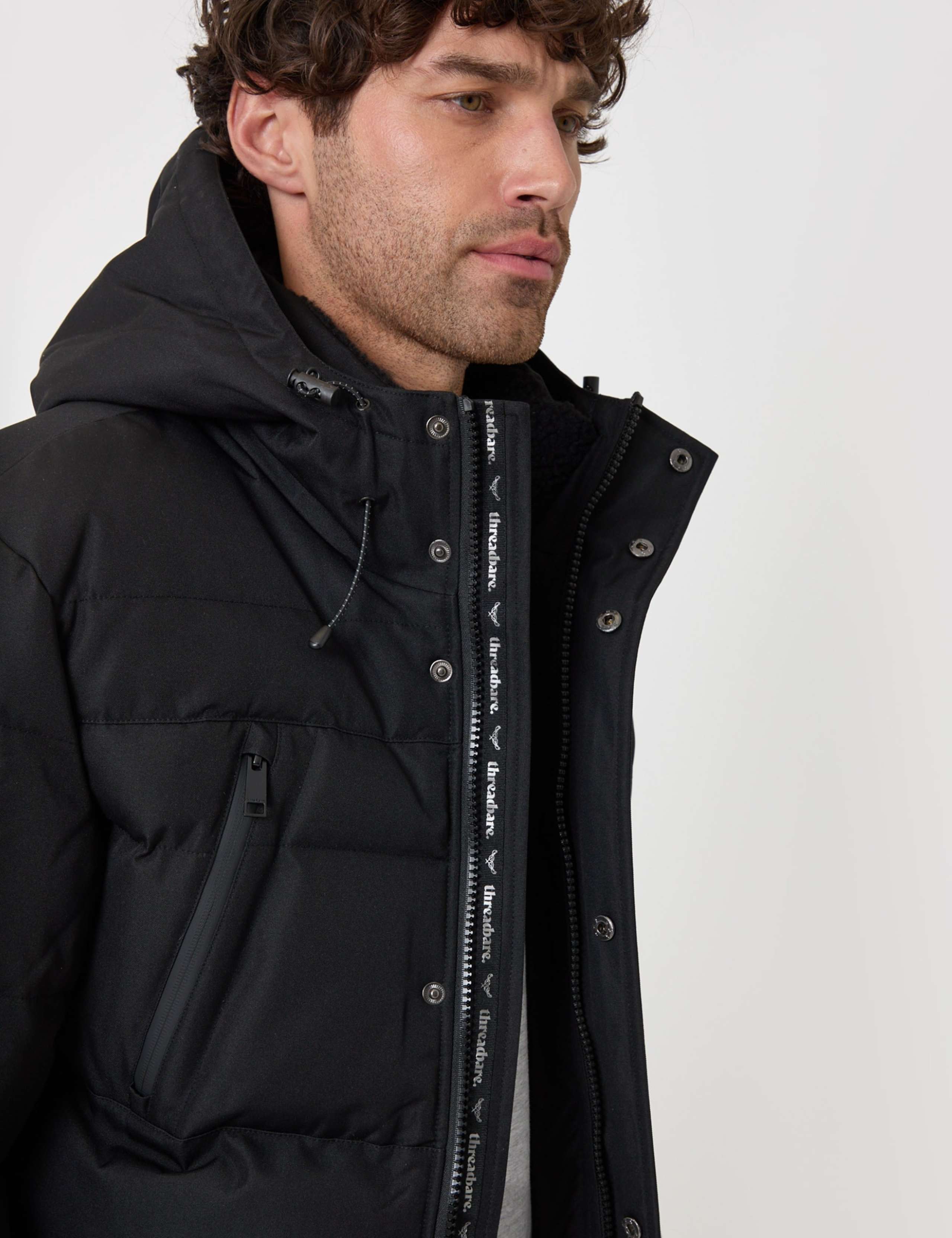 Showerproof Borg Lined Hooded Puffer Jacket 6 of 8
