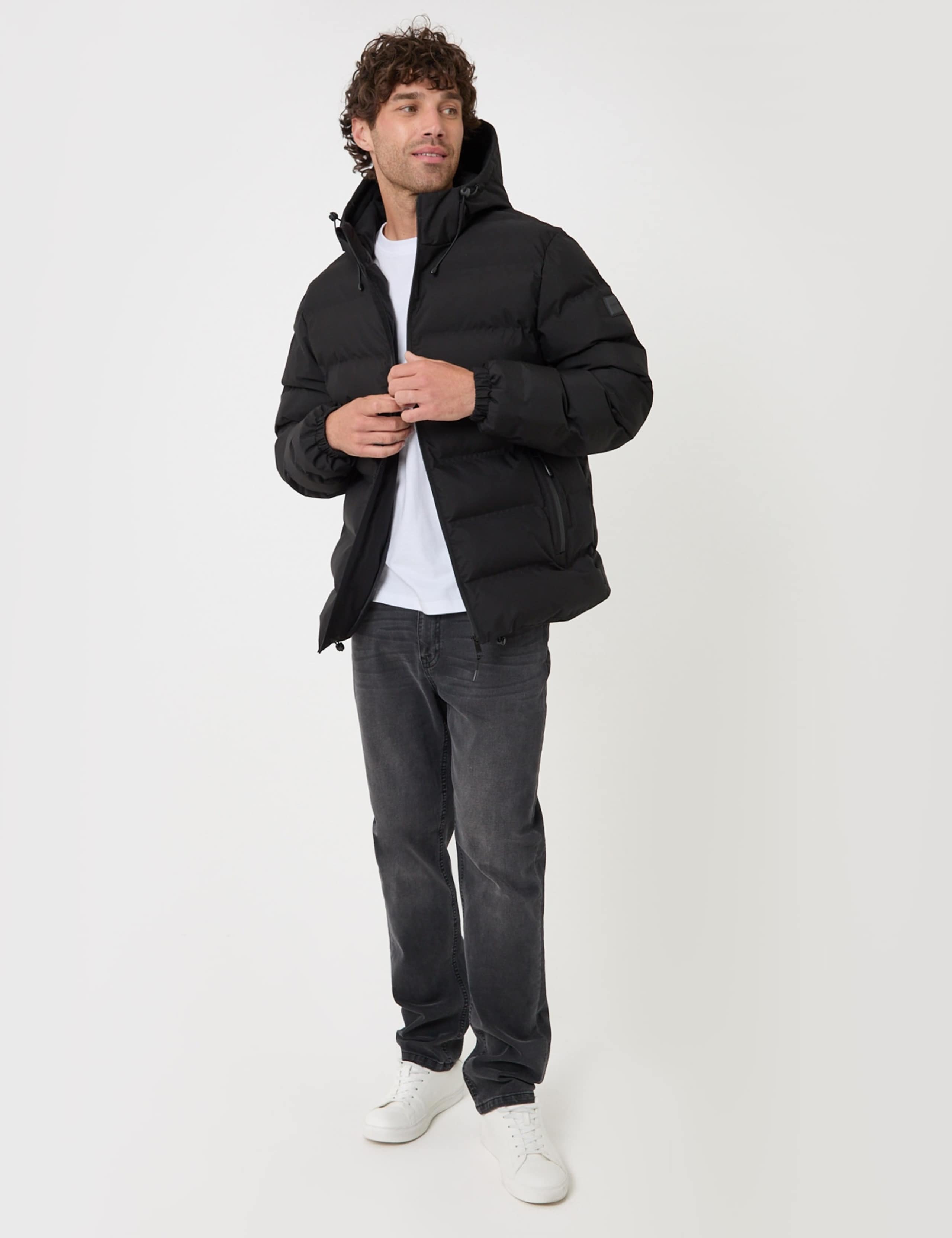 Showerproof Borg Lined Hooded Puffer Jacket 3 of 6