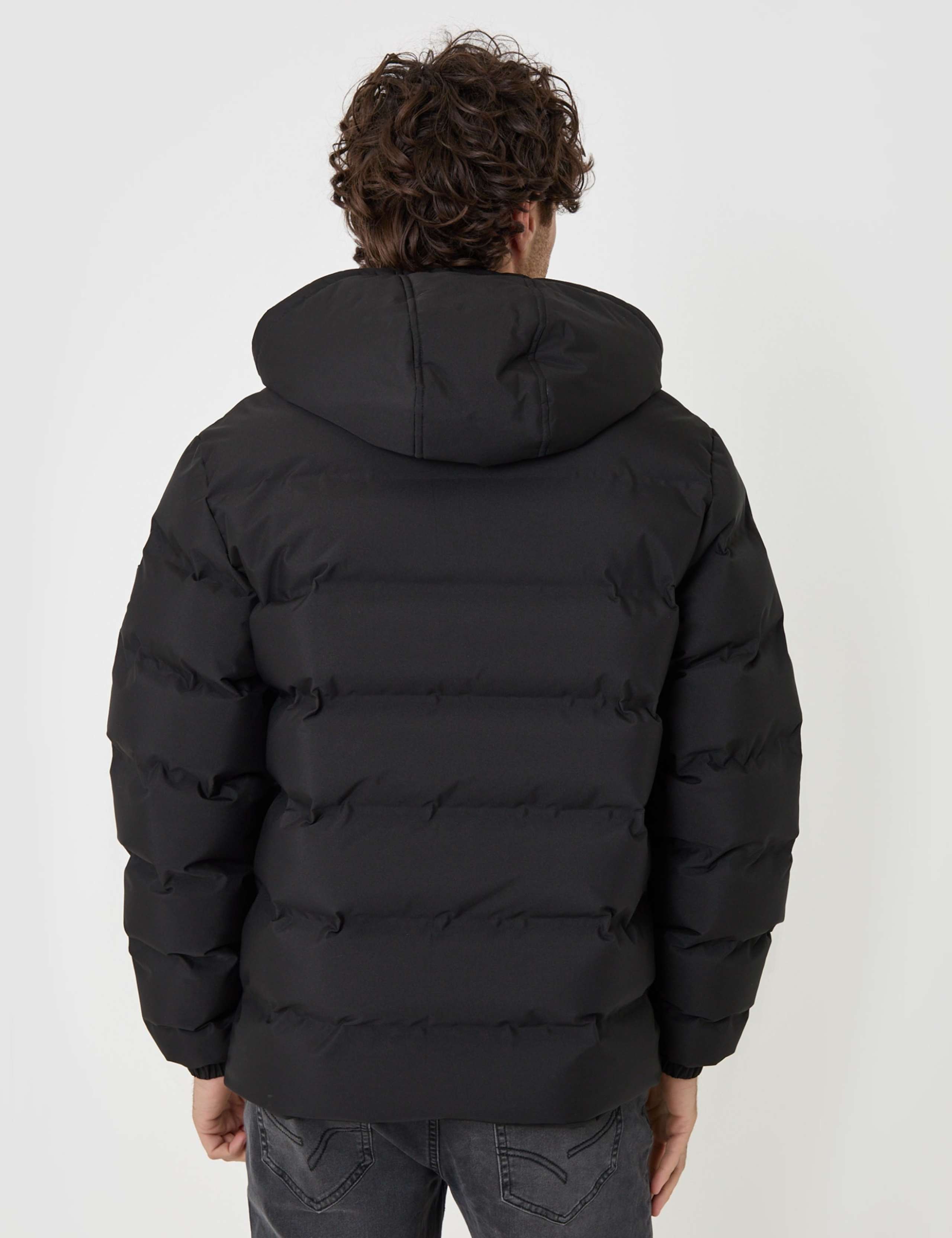 Showerproof Borg Lined Hooded Puffer Jacket 6 of 6