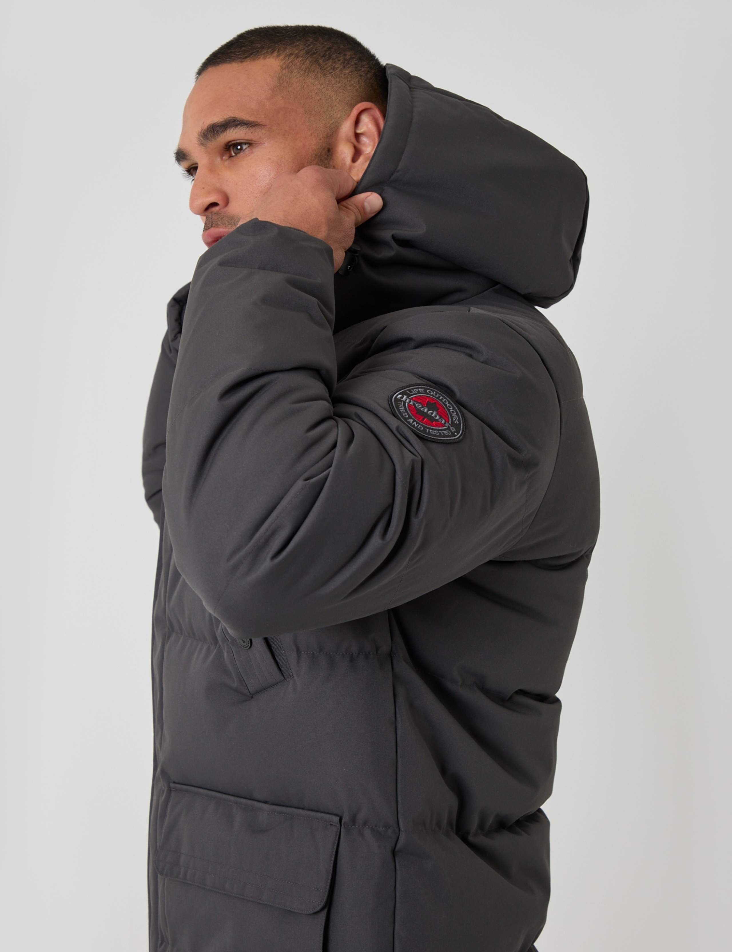 Hooded Puffer Jacket with Adjustable Waist 5 of 6
