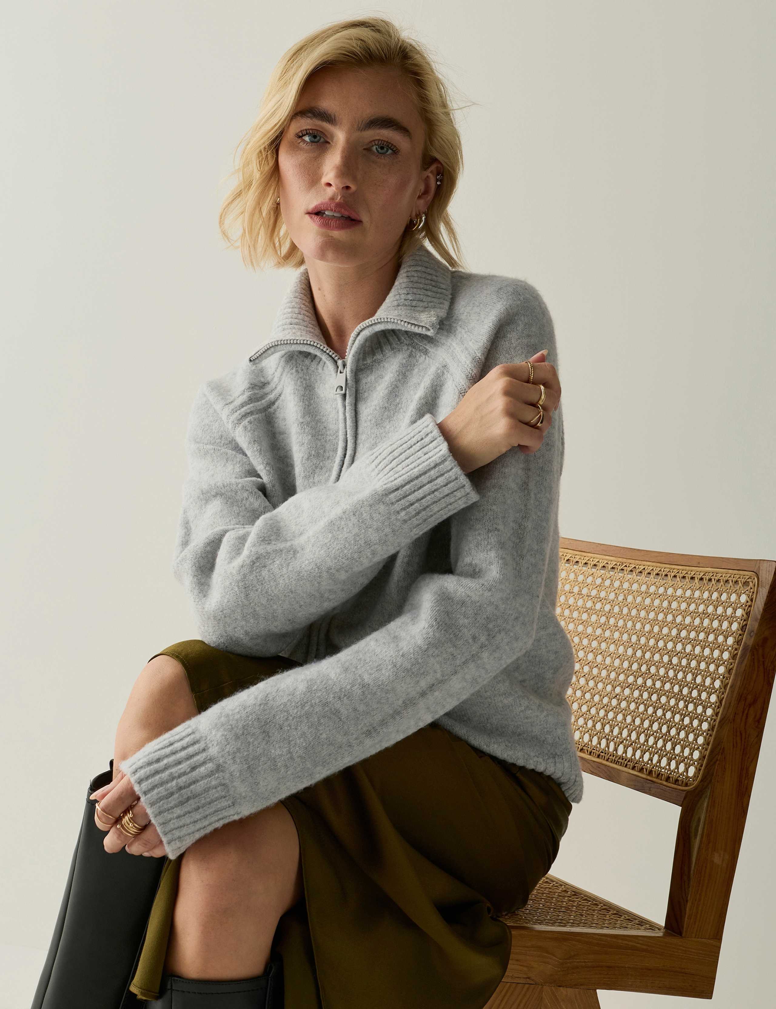 Textured Collared Cardigan 4 of 7