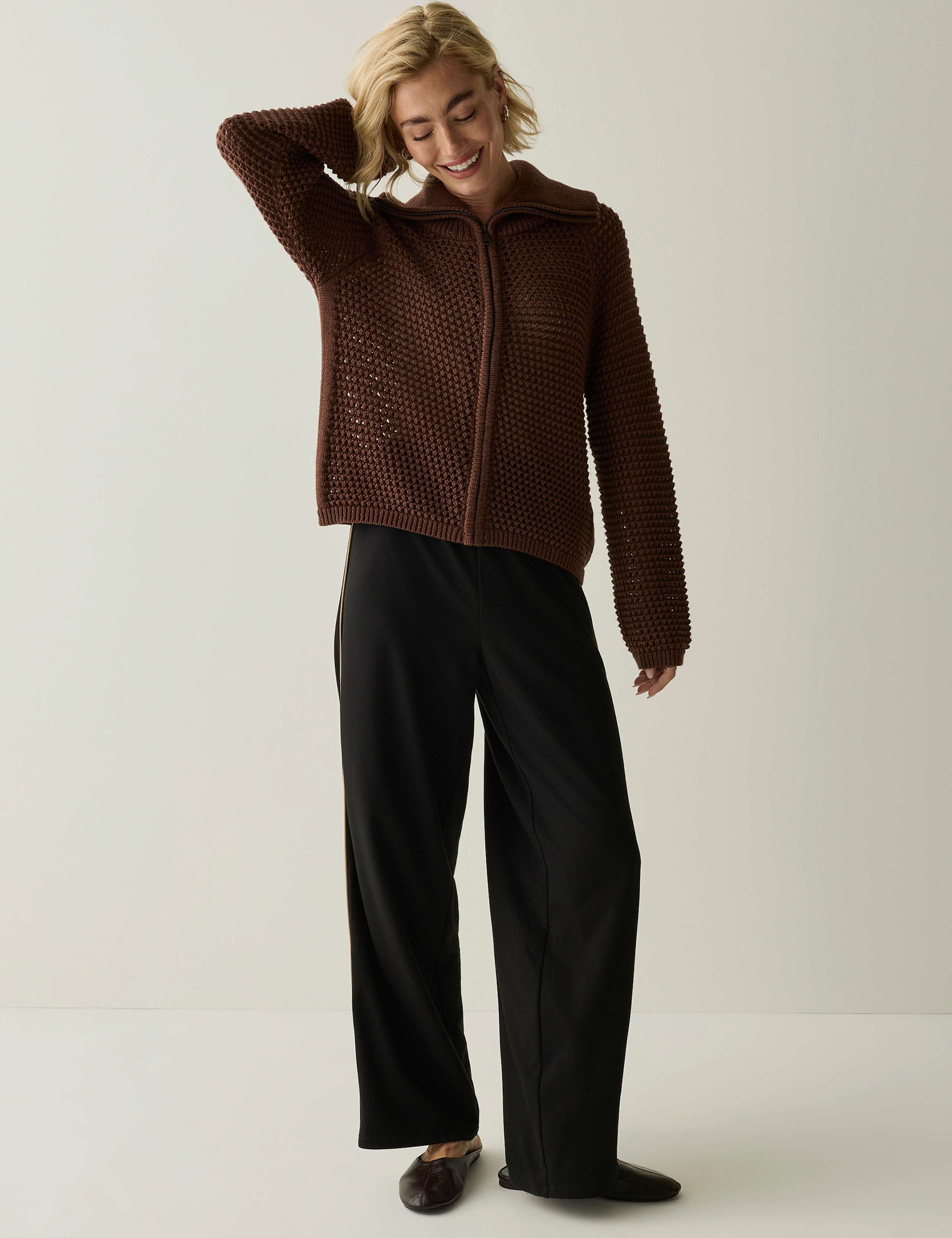 Textured Collared Cardigan 3 of 8