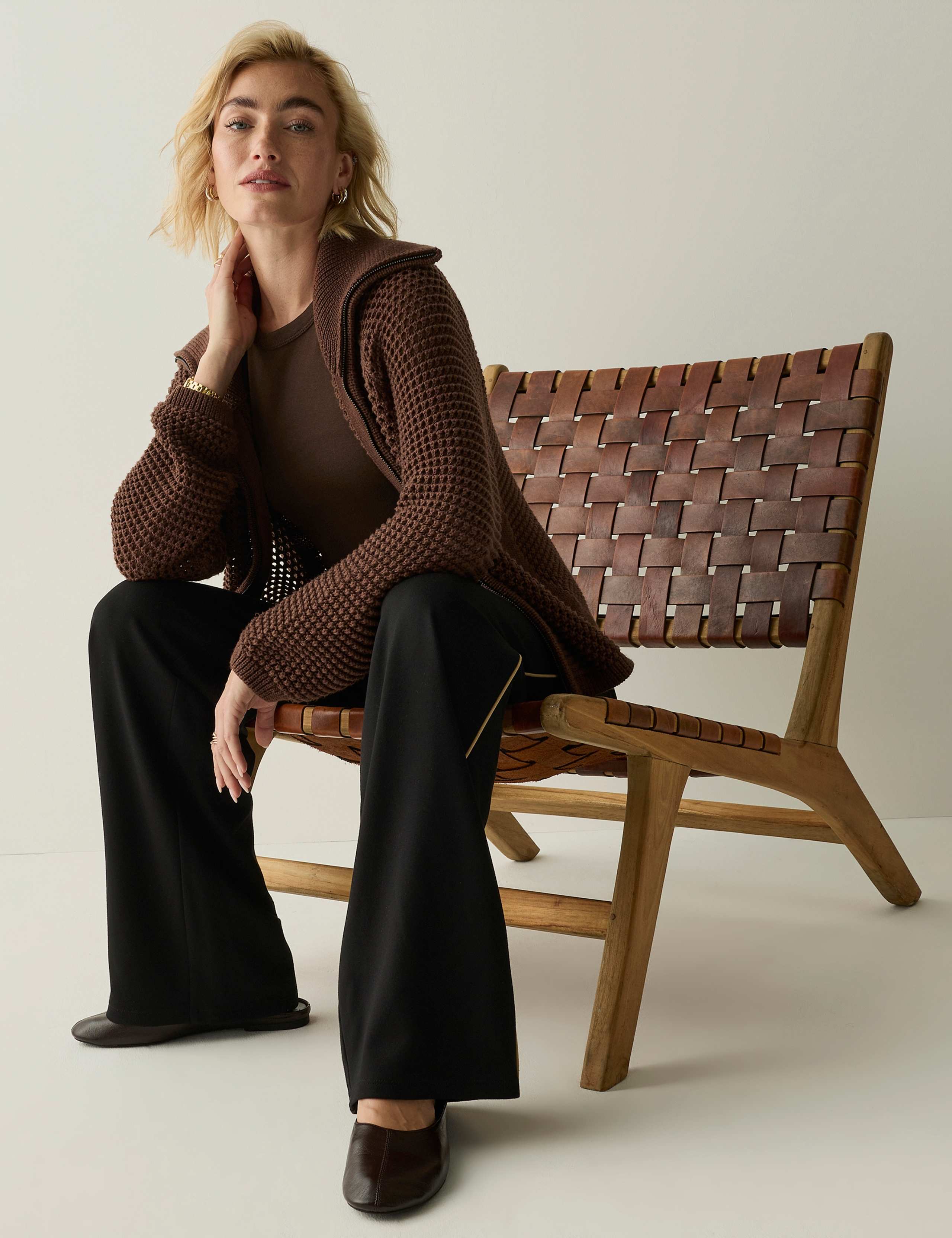 Textured Collared Cardigan 4 of 8