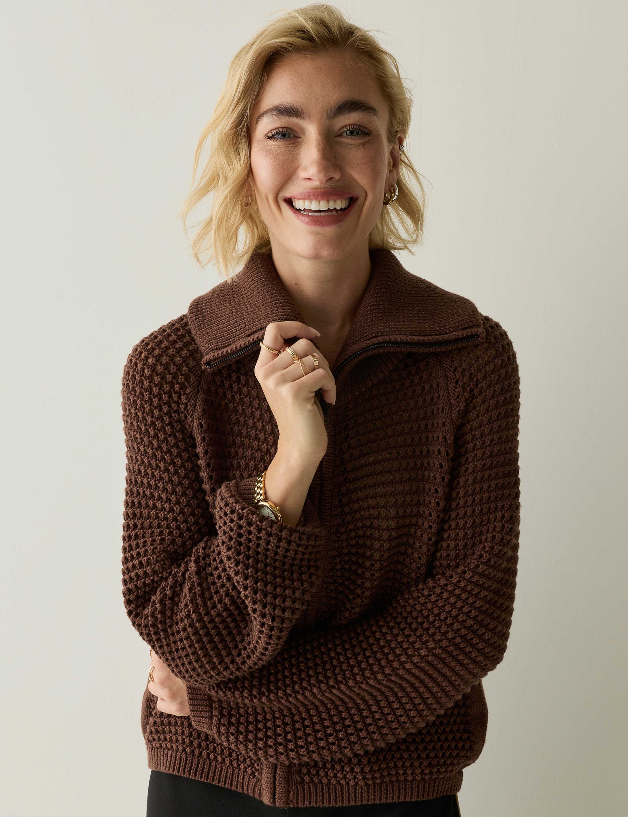 Textured Collared Cardigan 7 of 8