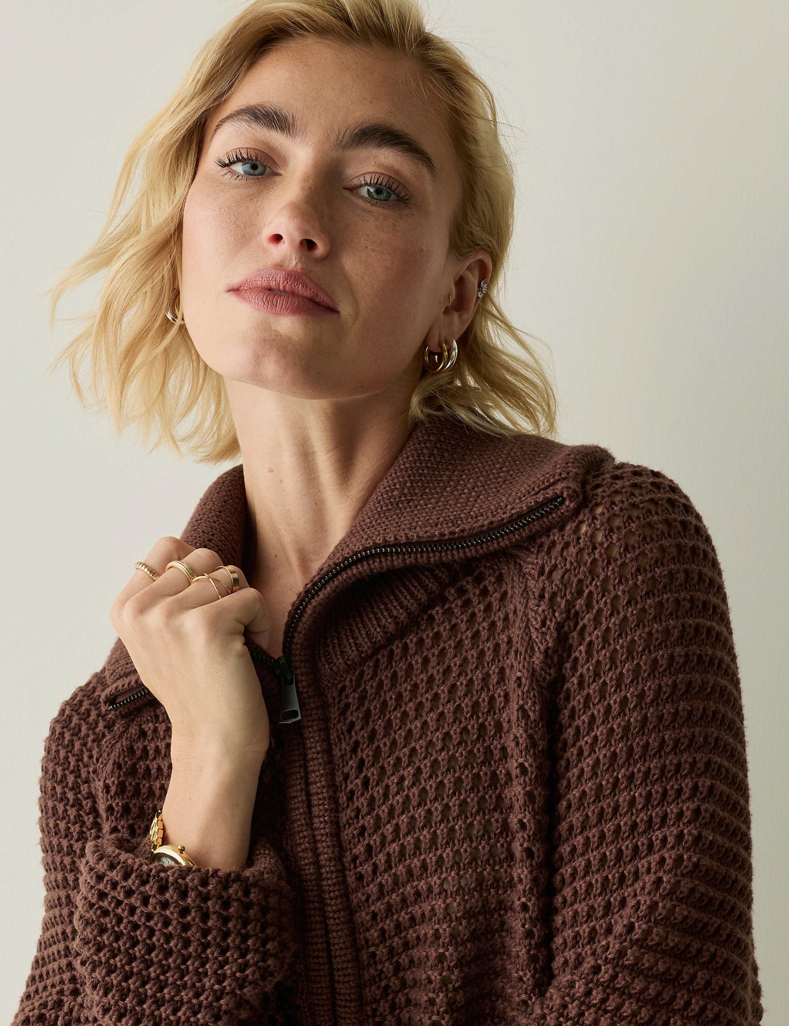 Textured Collared Cardigan 8 of 8