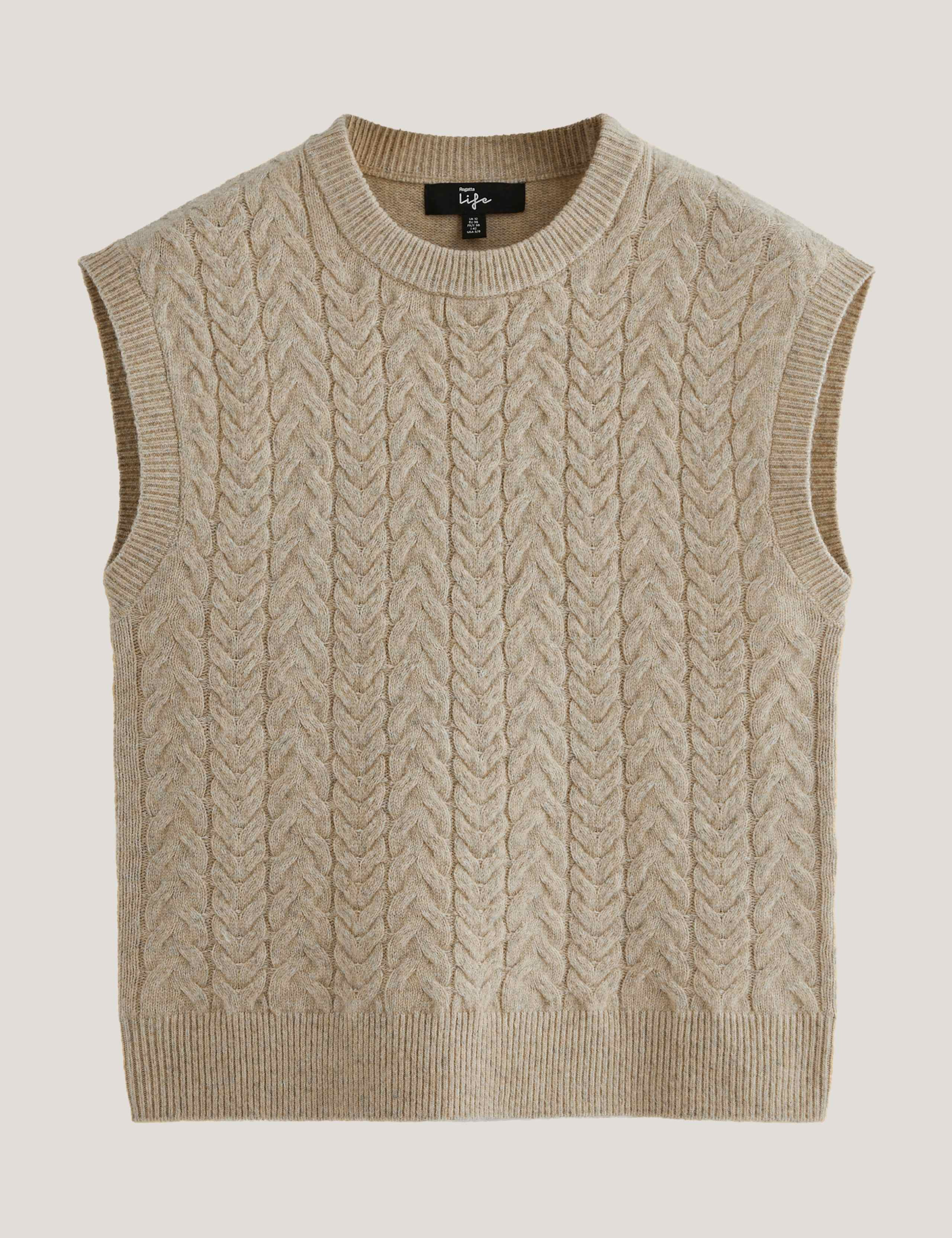 Cable Knit Relaxed Knitted Vest 2 of 7