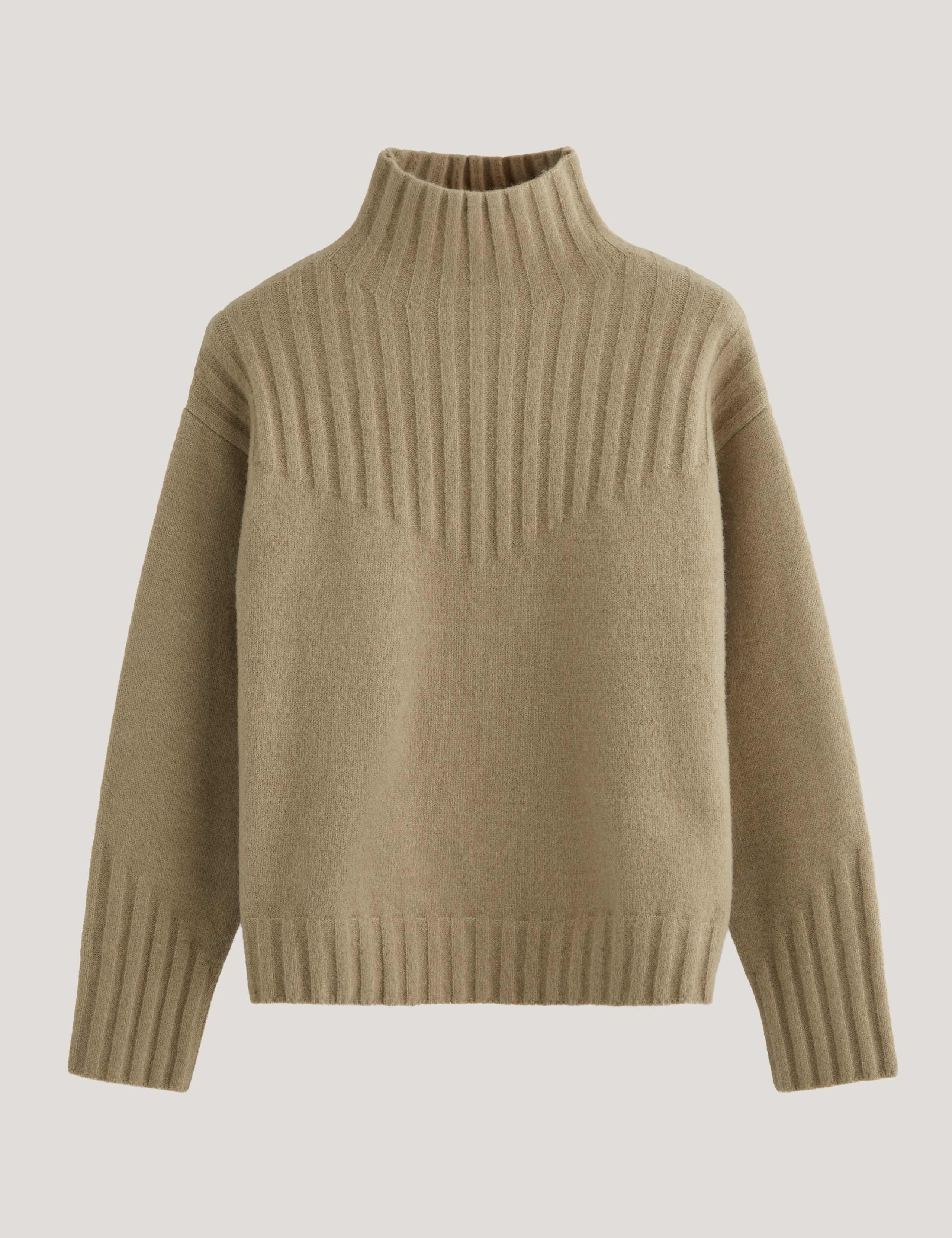 Striped Funnel Neck Relaxed Jumper 2 of 7