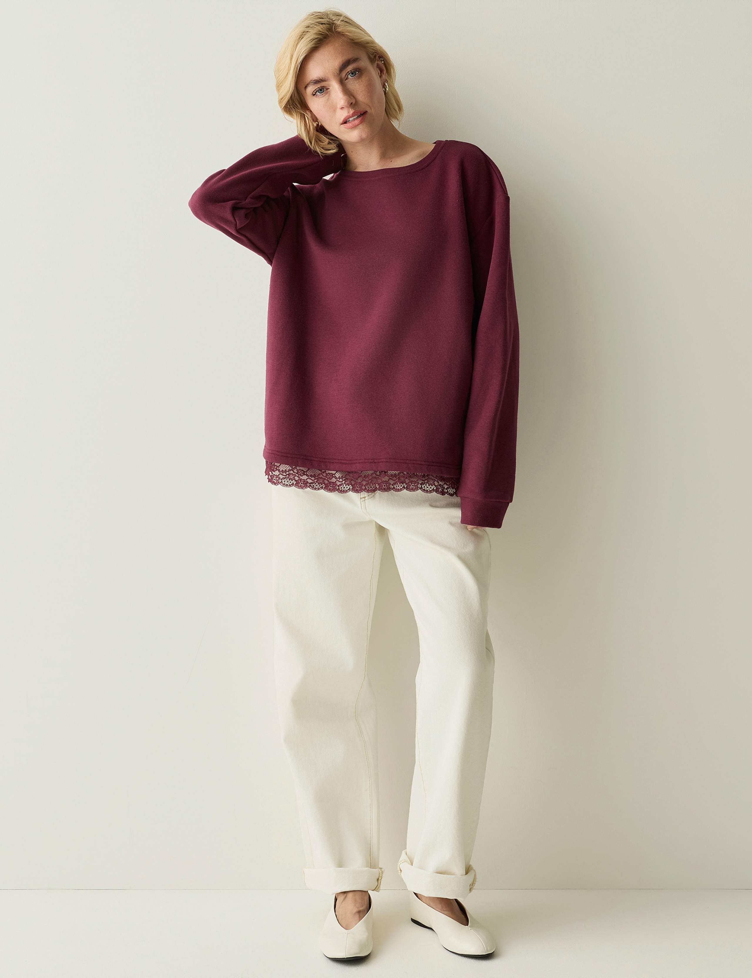 Cotton Rich Relaxed Sweatshirt 3 of 6