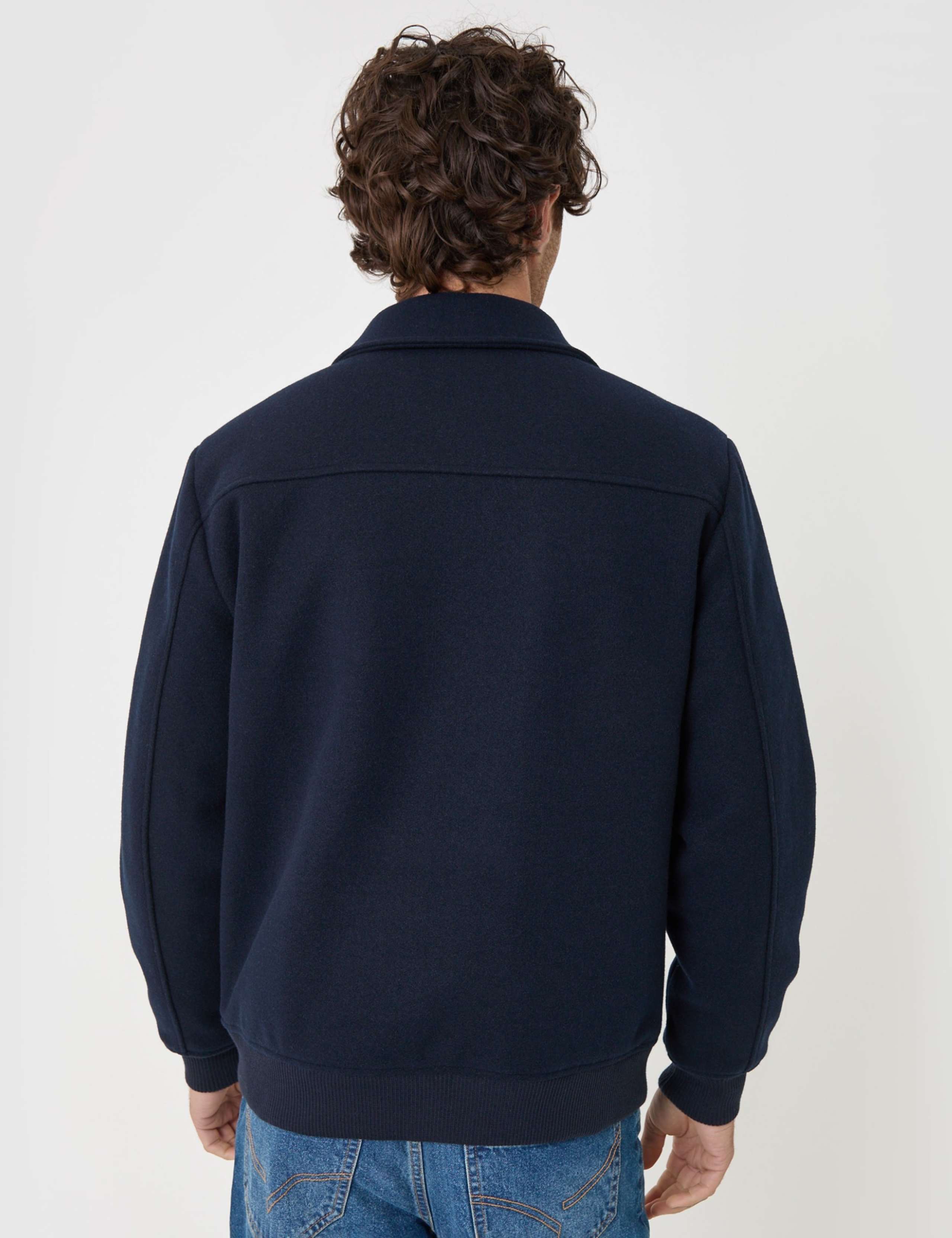 Faux Wool Collared Lightweight Jacket 6 of 7