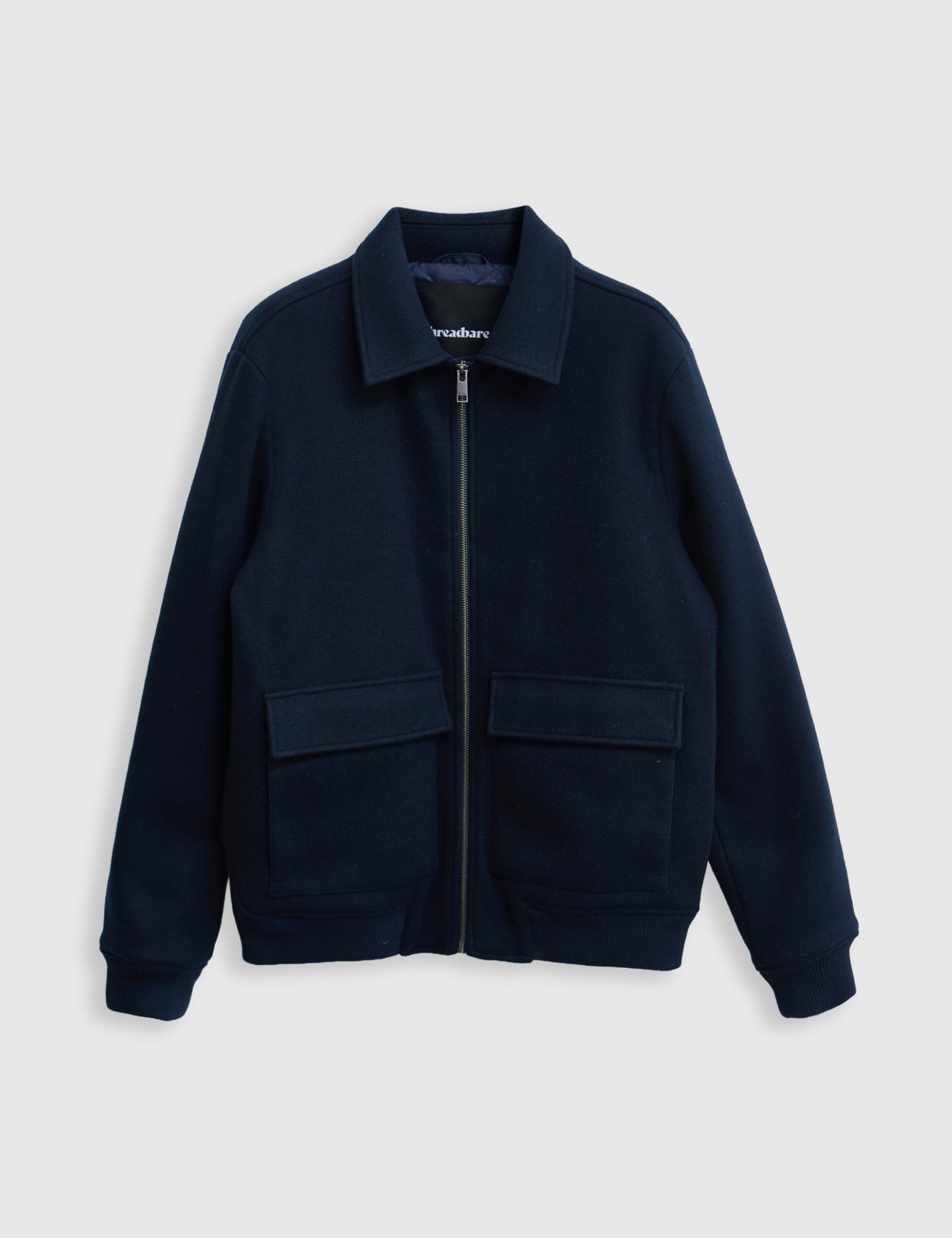 Faux Wool Collared Lightweight Jacket 2 of 7