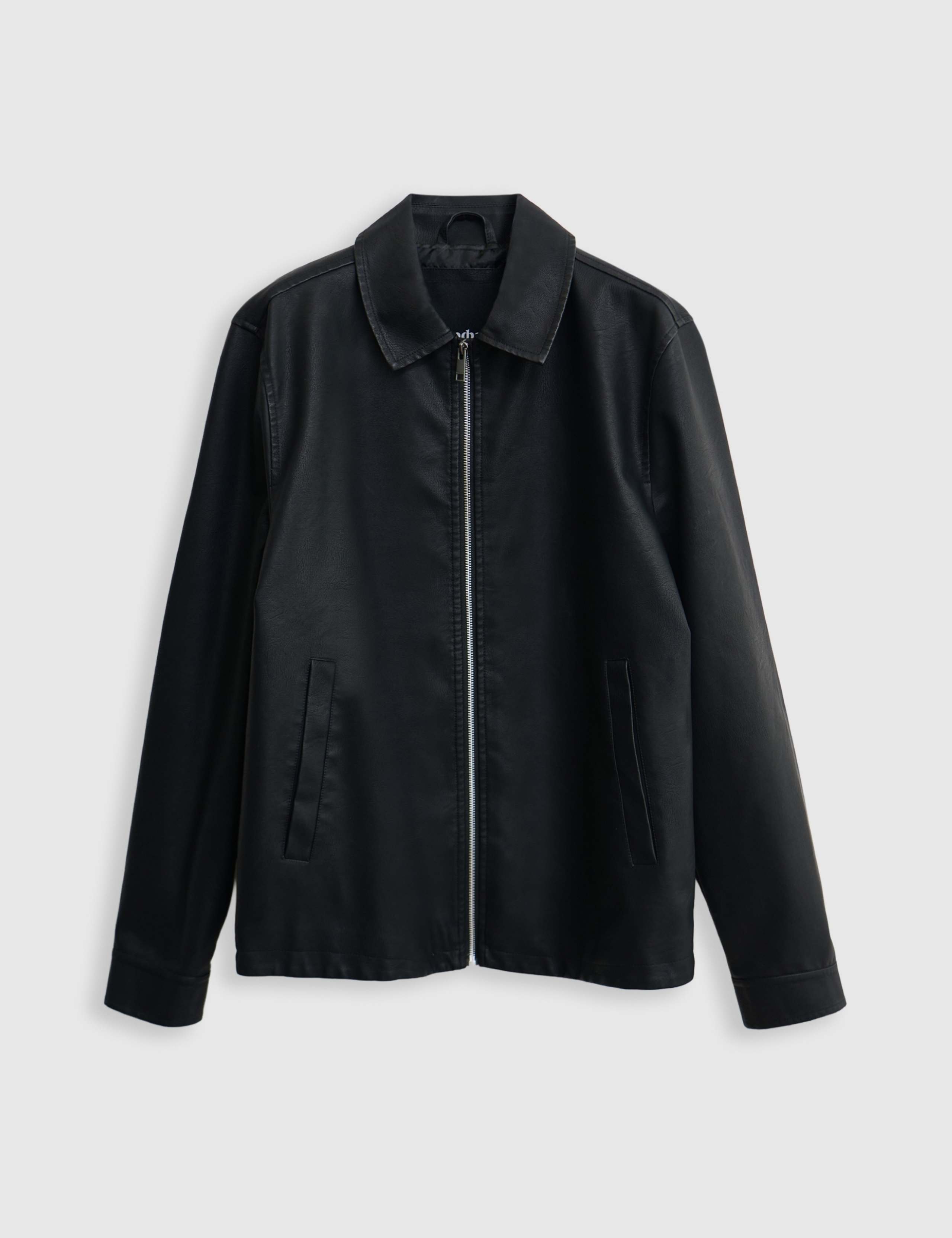 Faux Leather Zip Up Collared Jacket 2 of 6