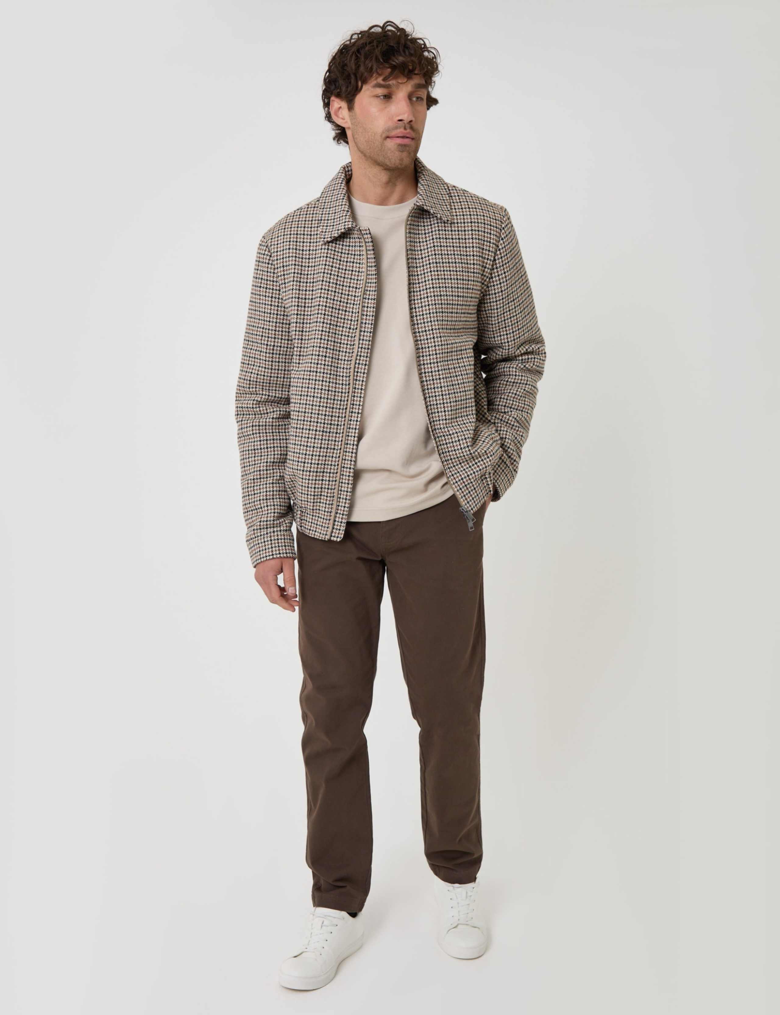 Houndstooth Collared Harrington Jacket 3 of 6
