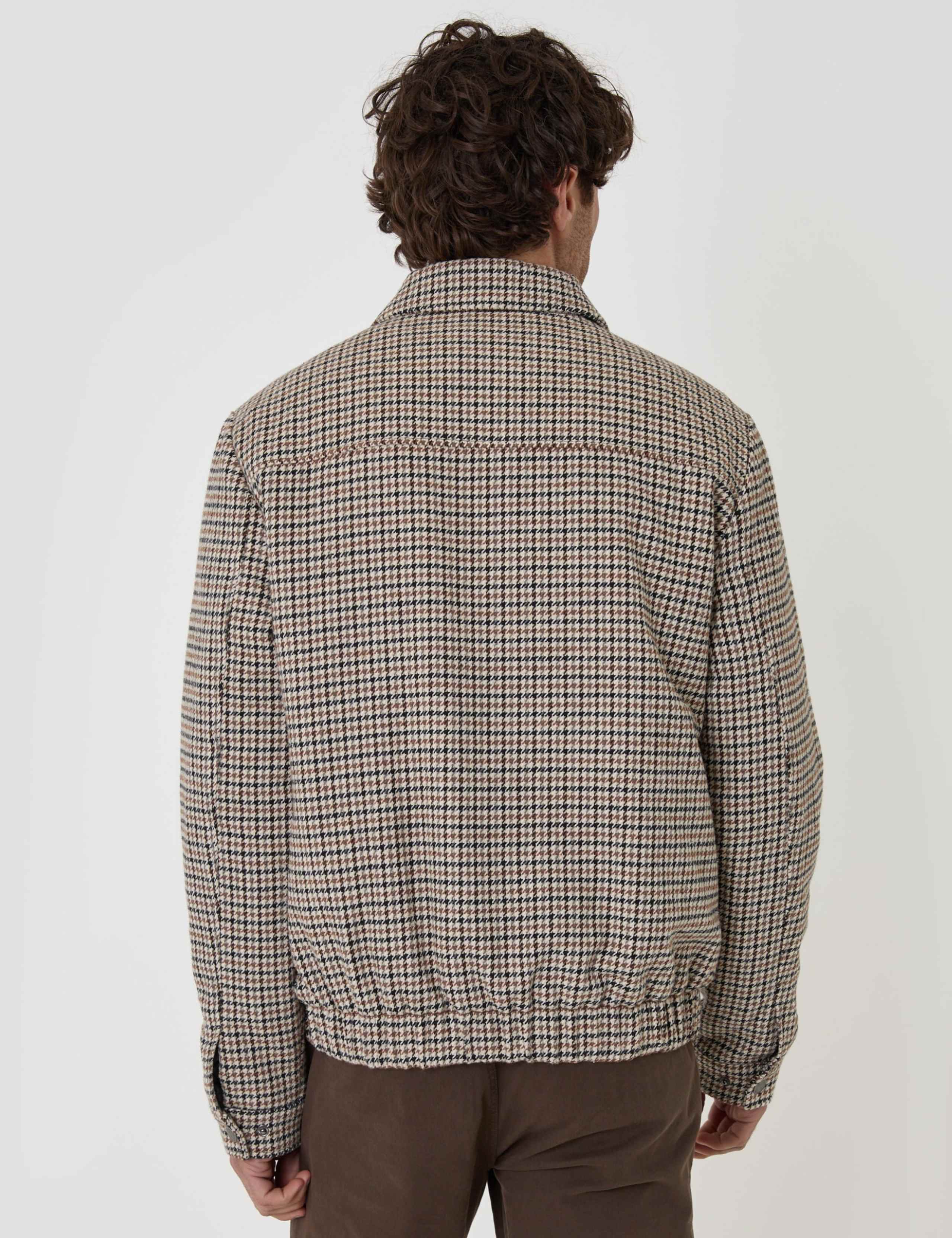 Houndstooth Collared Harrington Jacket 6 of 6