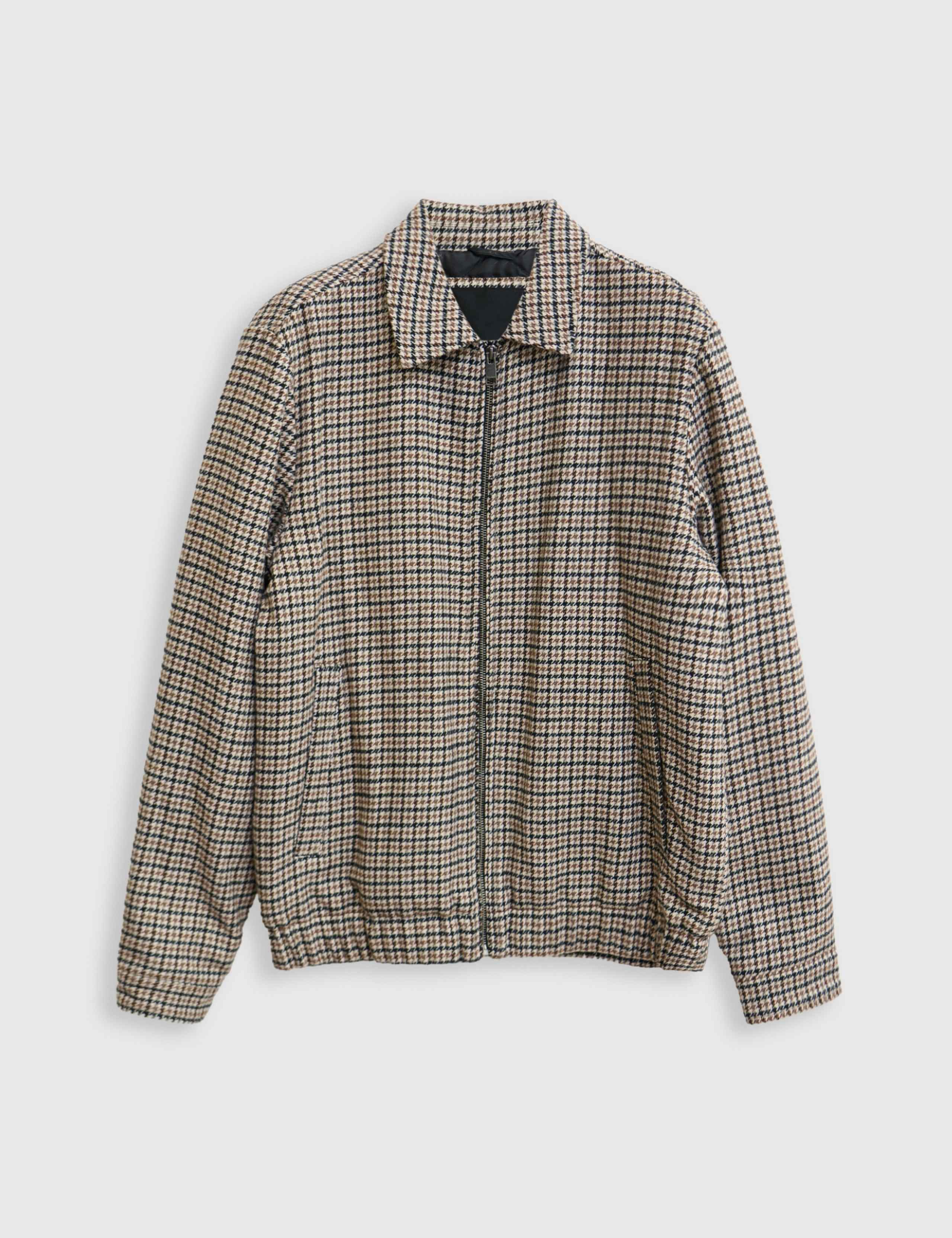 Houndstooth Collared Harrington Jacket 2 of 6