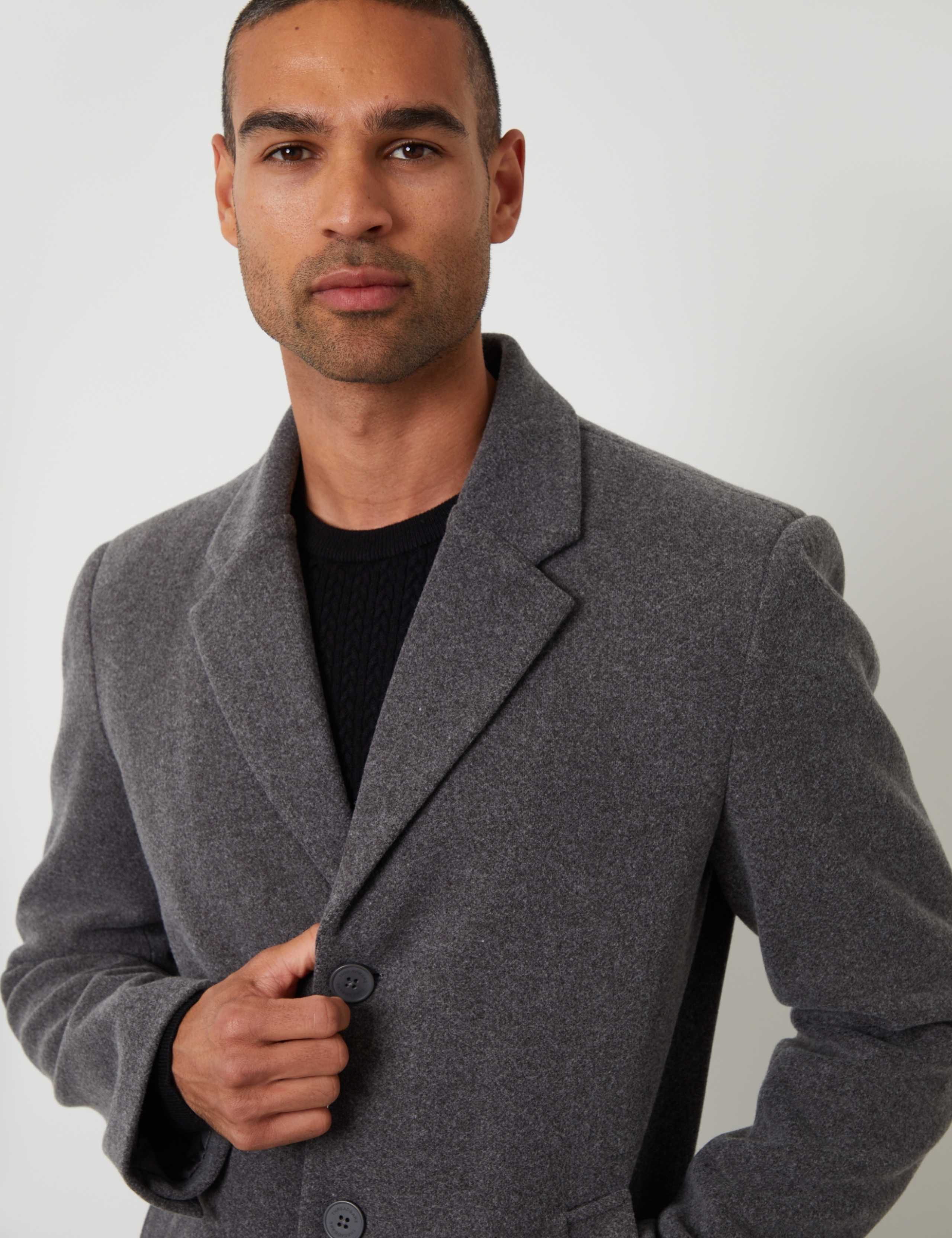 Faux Wool Trench Coat 3 of 5