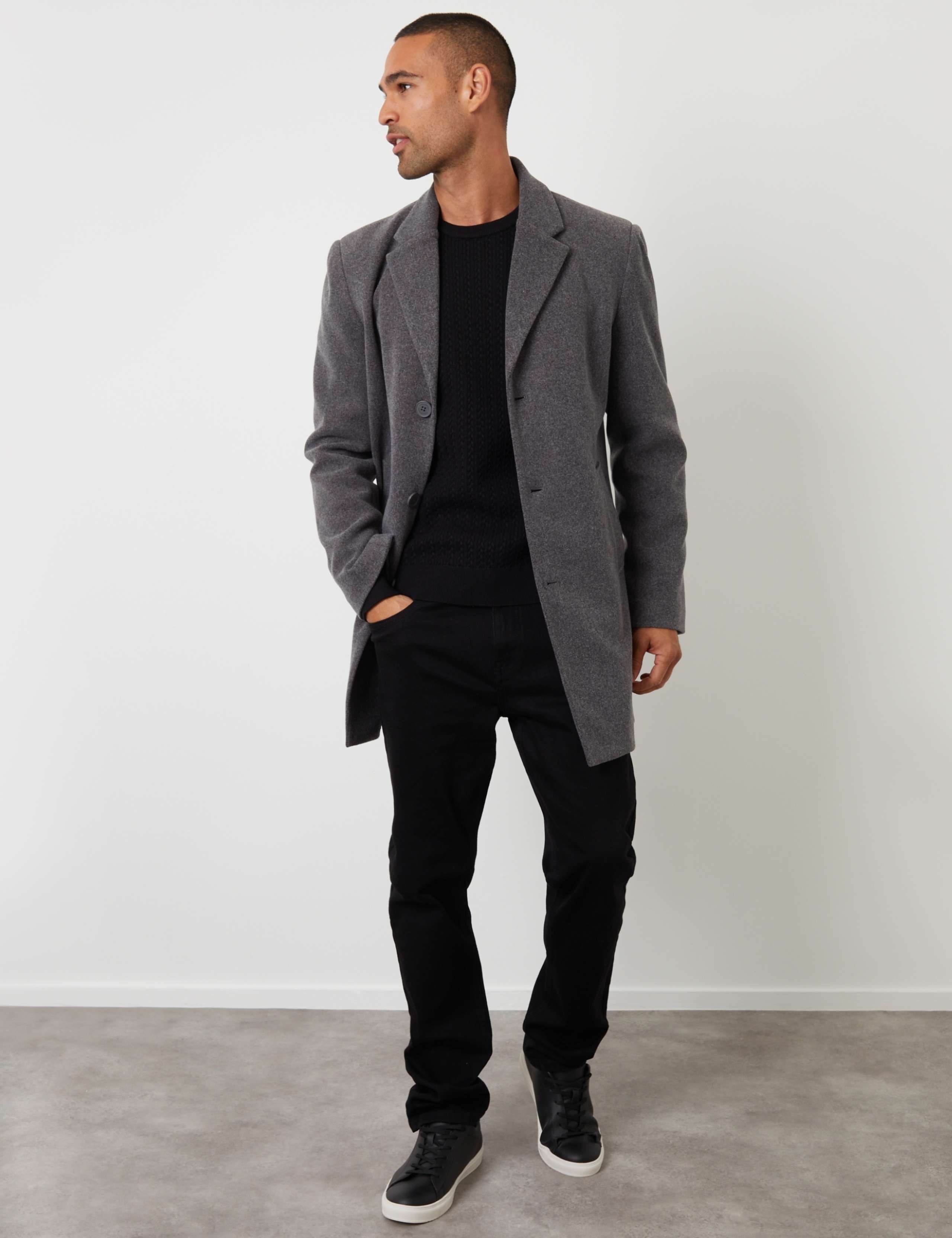 Faux Wool Trench Coat 5 of 5