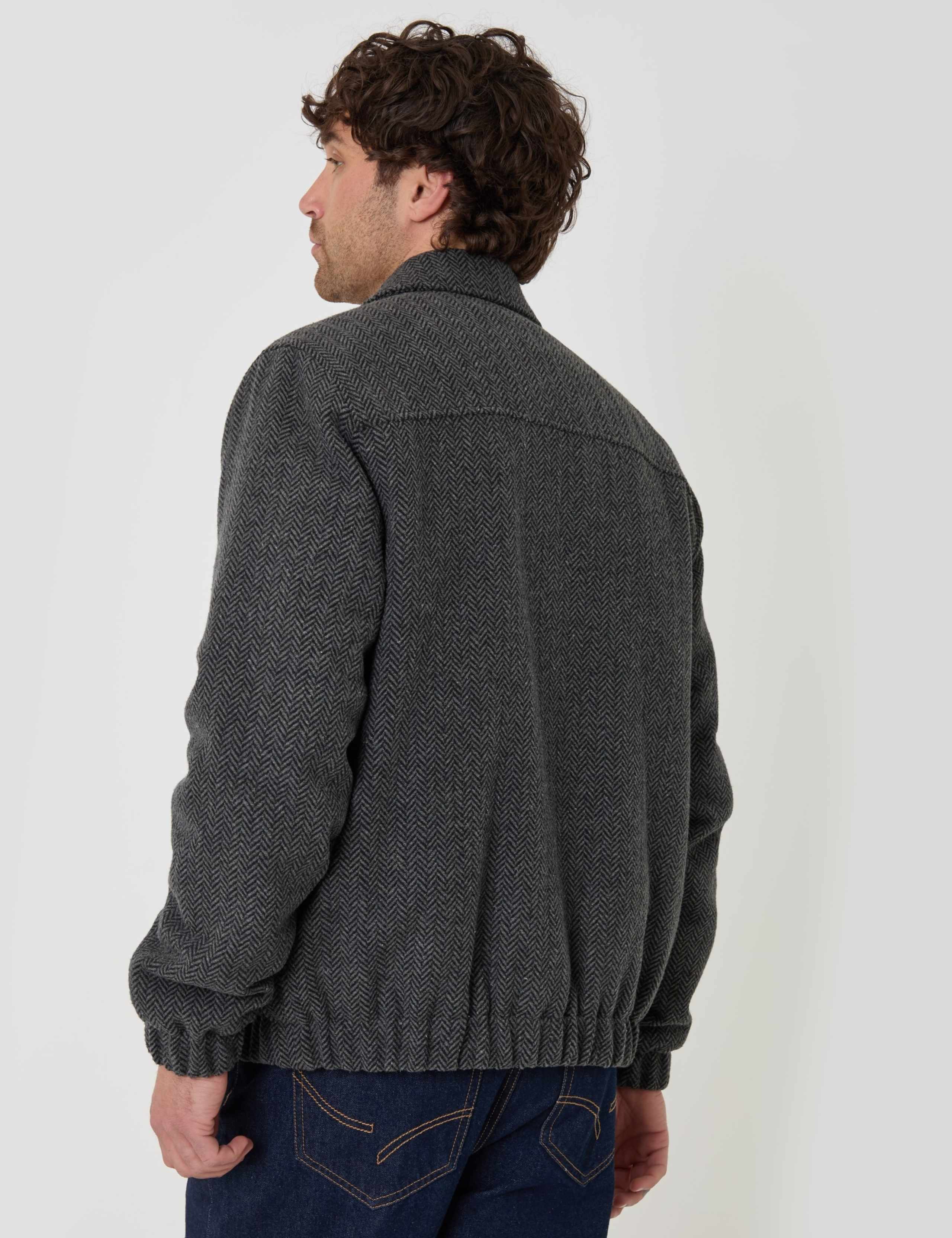 Herringbone Collared Short Jacket 5 of 6