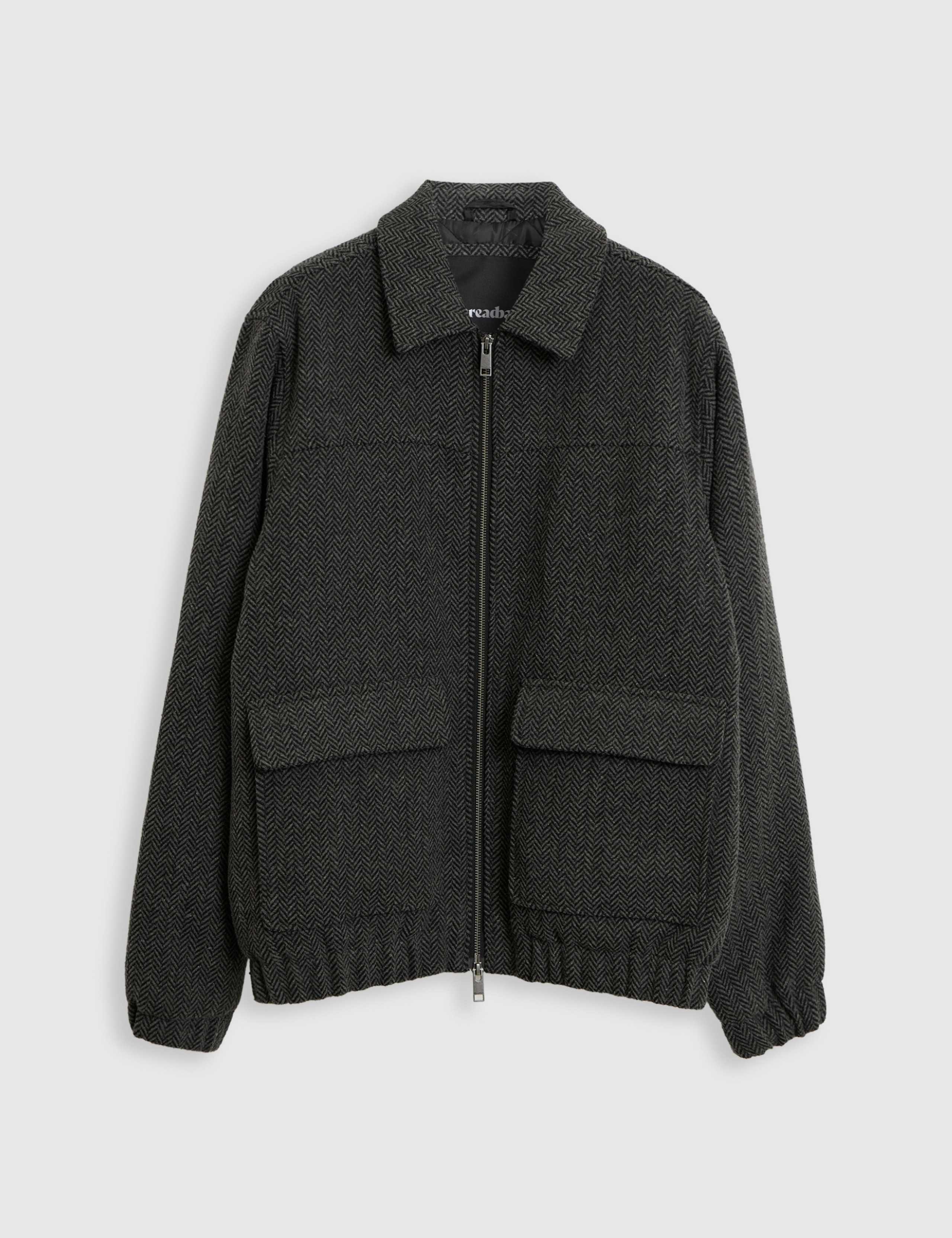 Herringbone Collared Short Jacket 2 of 6