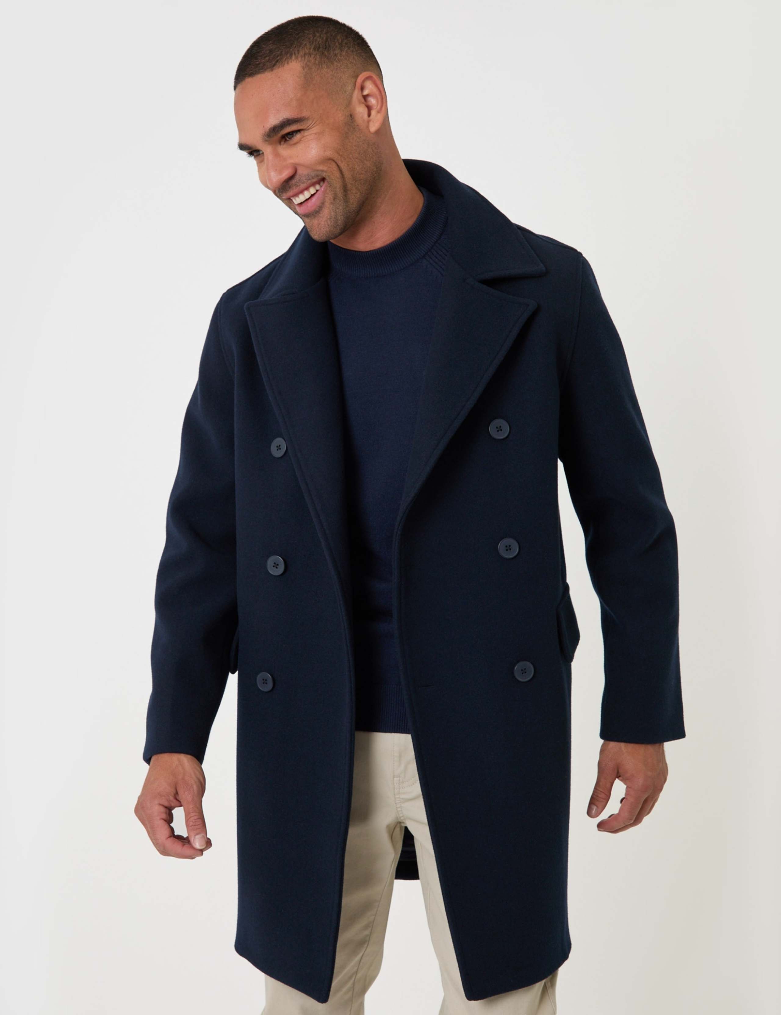 Faux Wool Double Breasted Trench Coat 3 of 6